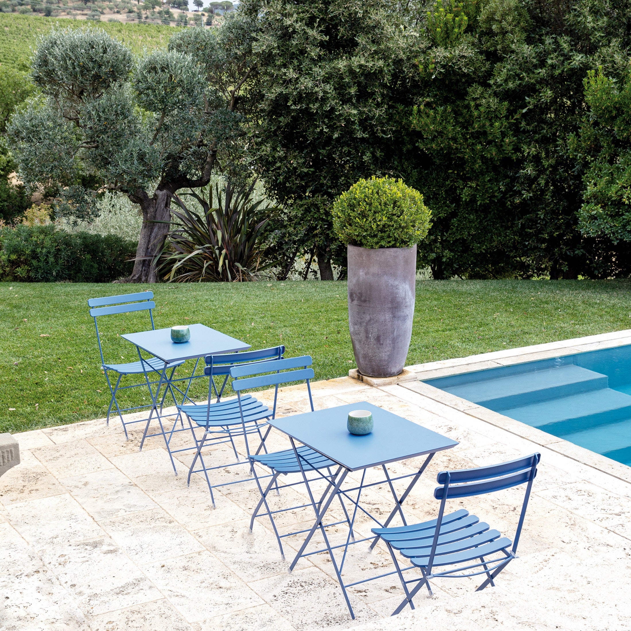 Silla de jardín plegable de metal "Step" 42x49 cm 84h