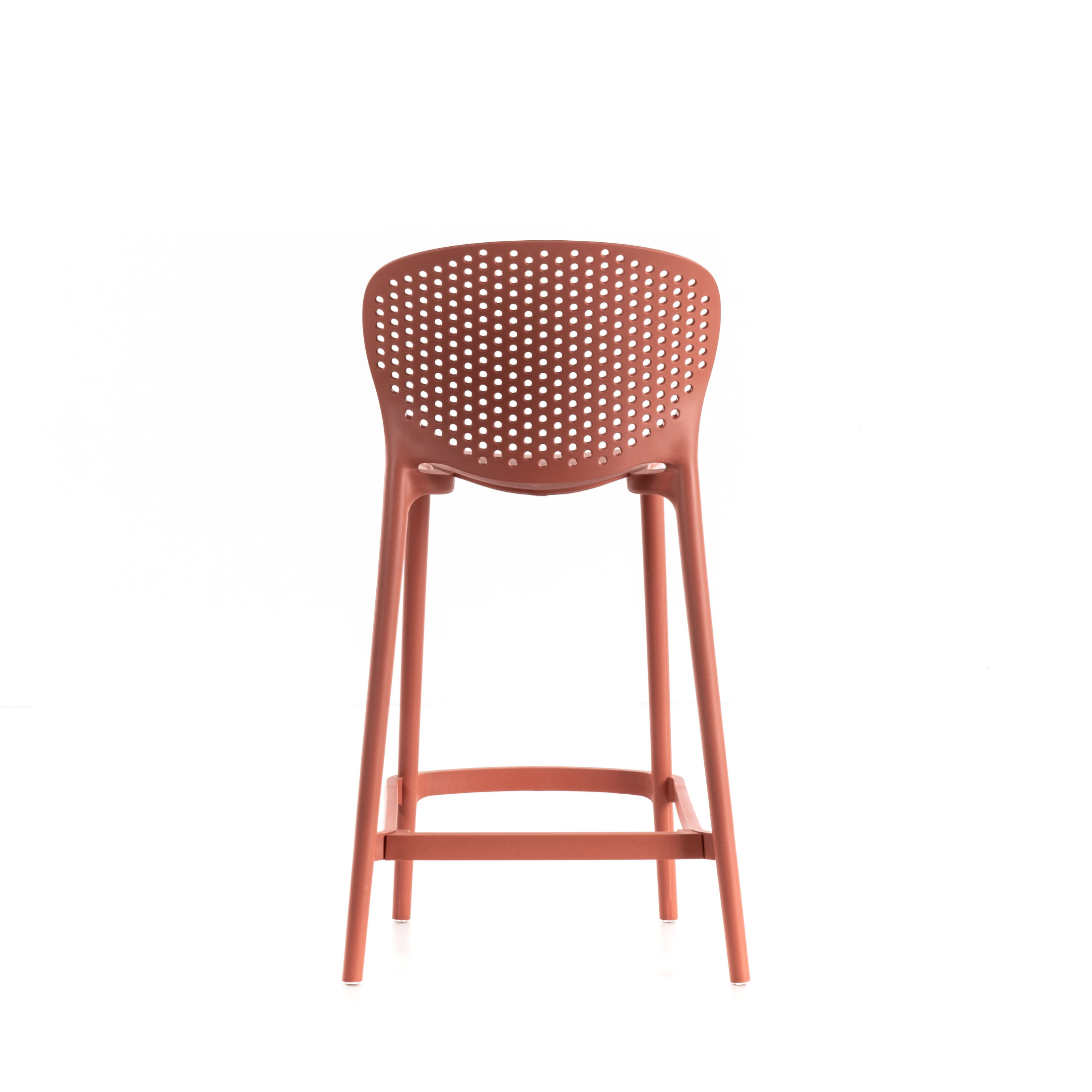 Tabouret haut empilable en PP avec repose-pieds "Spot" 46x42 cm 93h