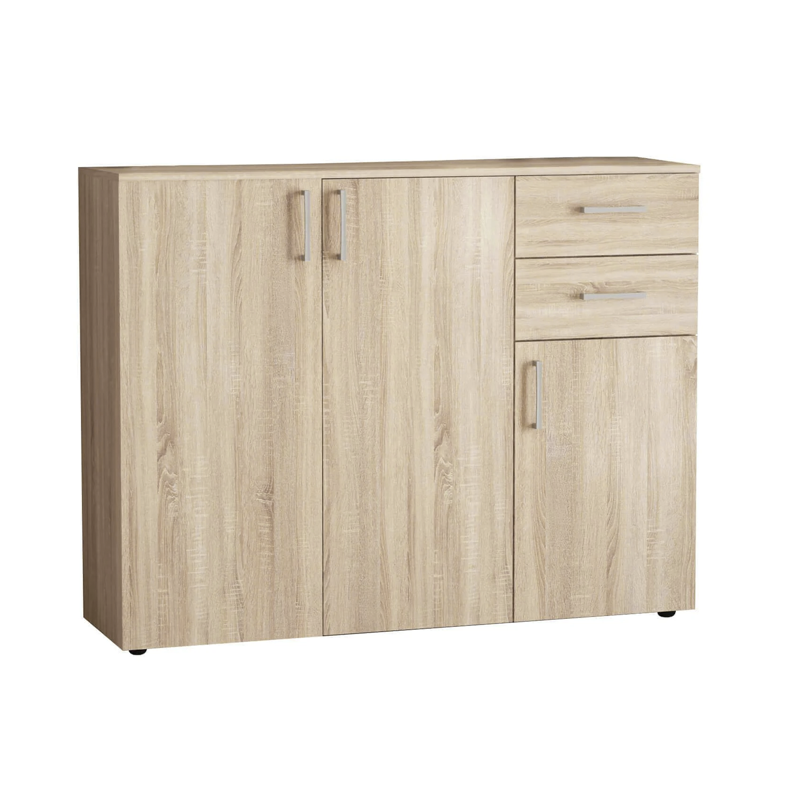 Credenza a buffet "K4298" mobile in legno a 3 ante con 2 cassetti da soggiorno cm 106x36 93h