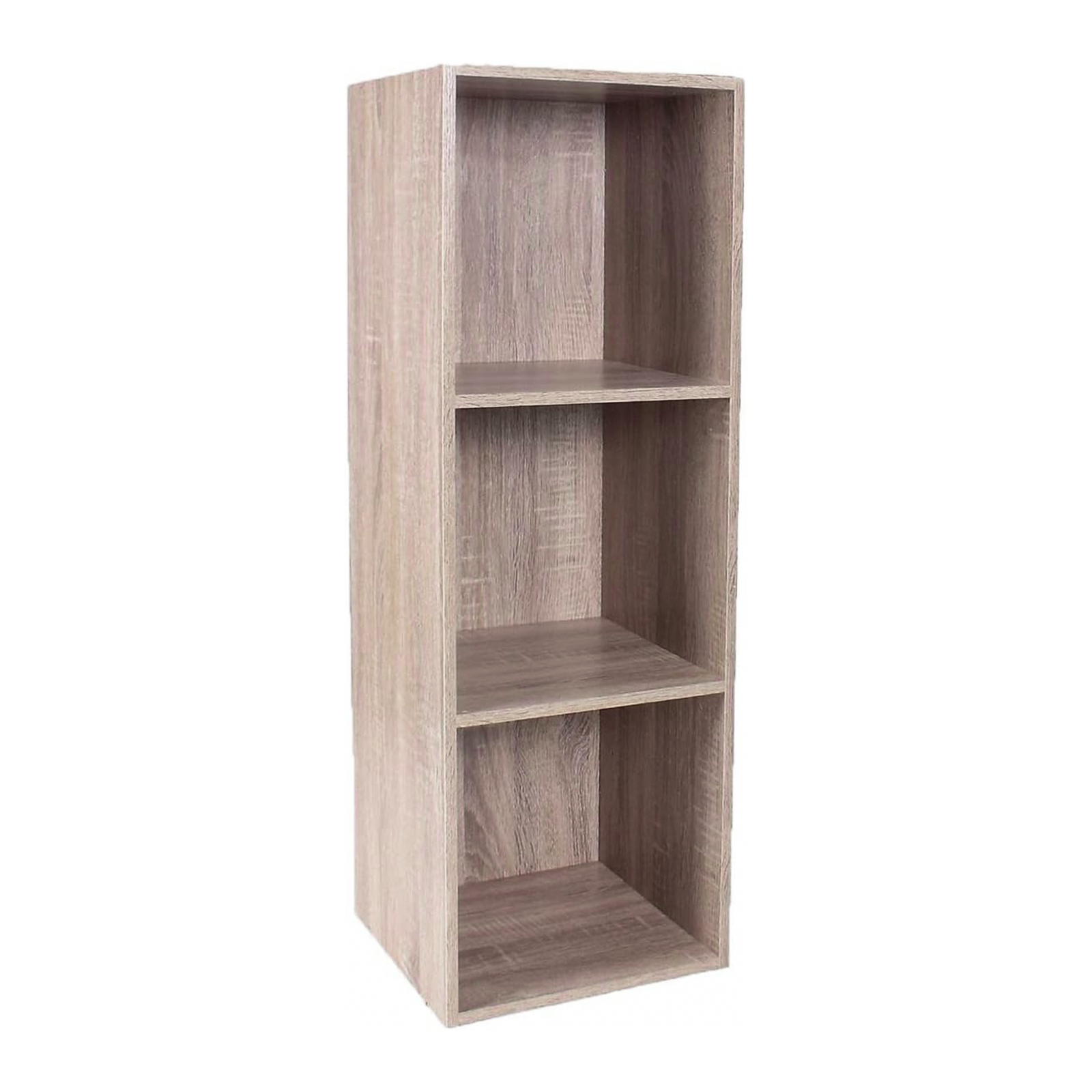 Bibliothèque ouverte haute Cubo à 3 compartiments en bois mélaminé 31x30 cm 91h