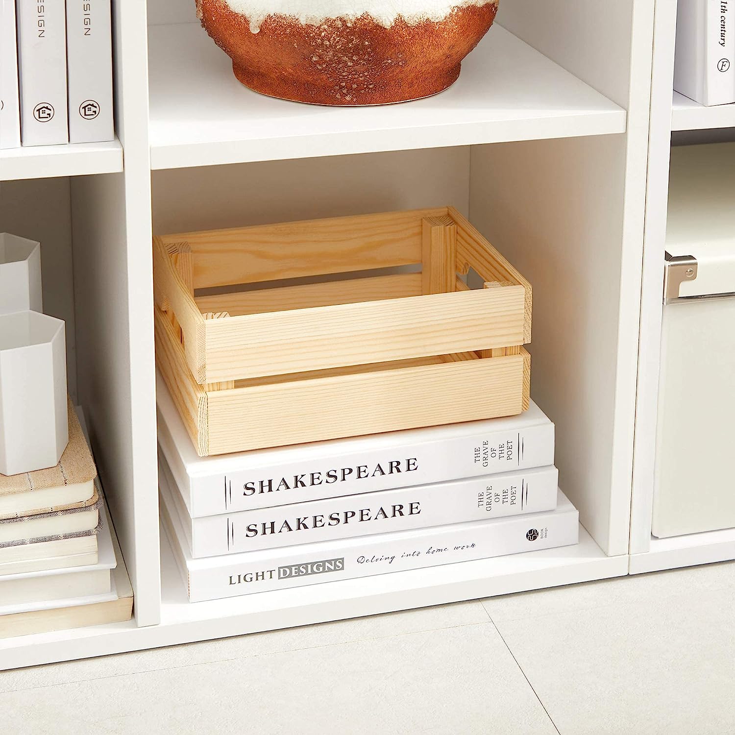 Libreria a giorno "Cubo" 6 vani in legno melaminico cm 61x30 91h