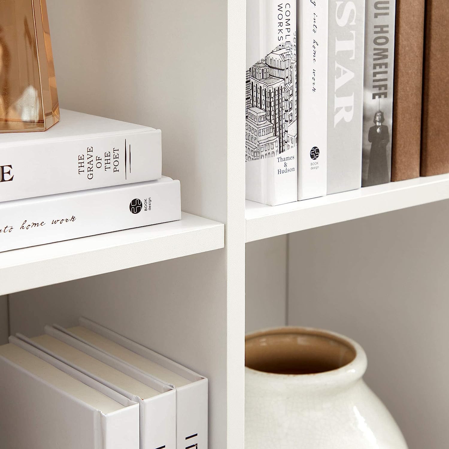 Libreria a giorno "Cubo" 6 vani in legno melaminico cm 61x30 91h