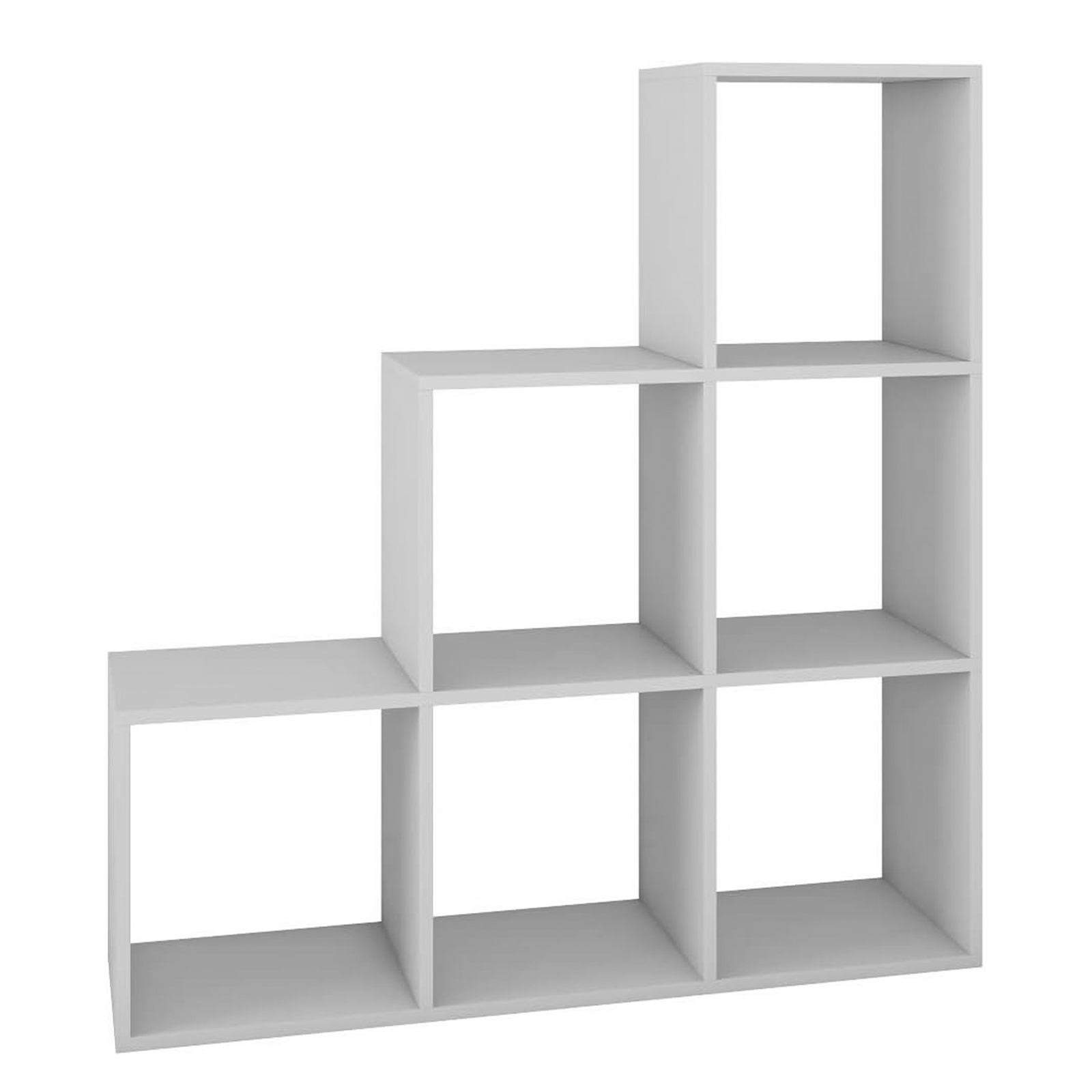 Libreria a giorno "Scala" con 6 vani in legno melaminico cm 105x33 109h