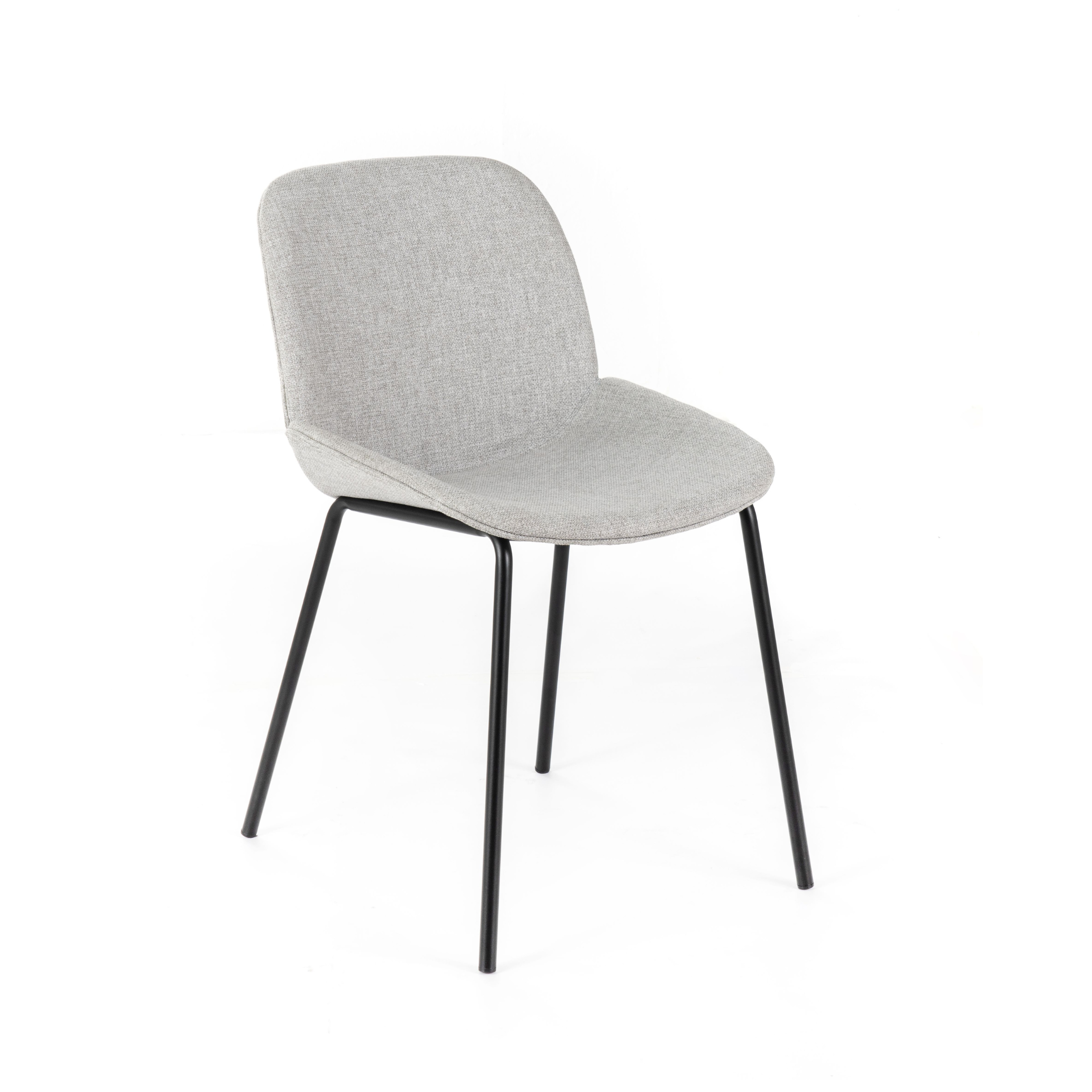 Silla elegante y moderna de tela "Eva" 46x57 cm 80h