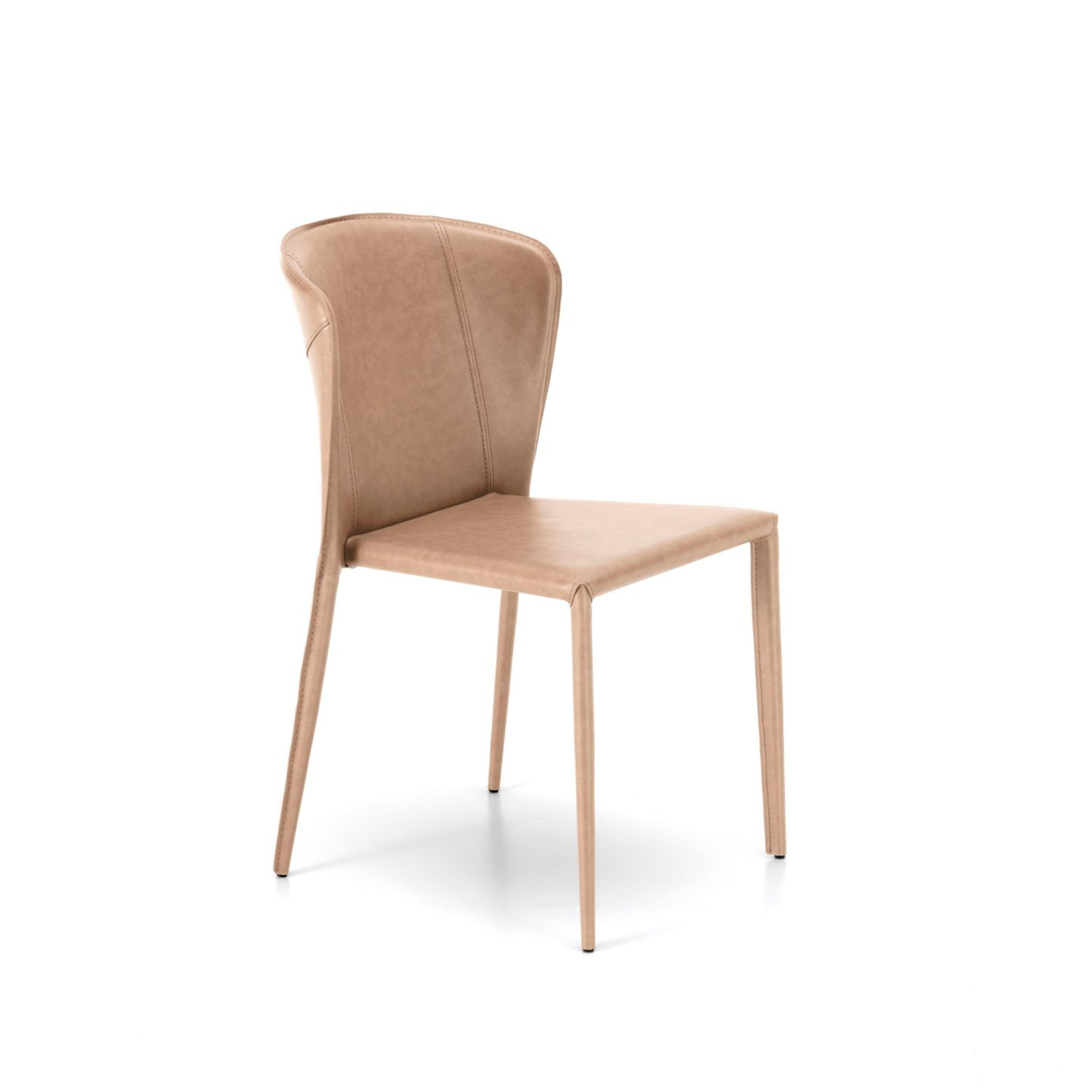 Set di sedie moderne in similcuoio "Glicine" da soggiorno eleganti cm 56x49 82h