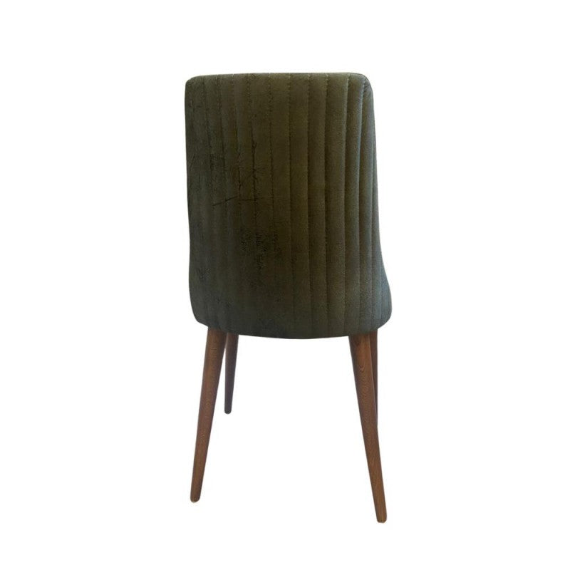 Set di sedie da pranzo "Diana" imbottite in vellutino con gambe in legno cm 50x48 87h