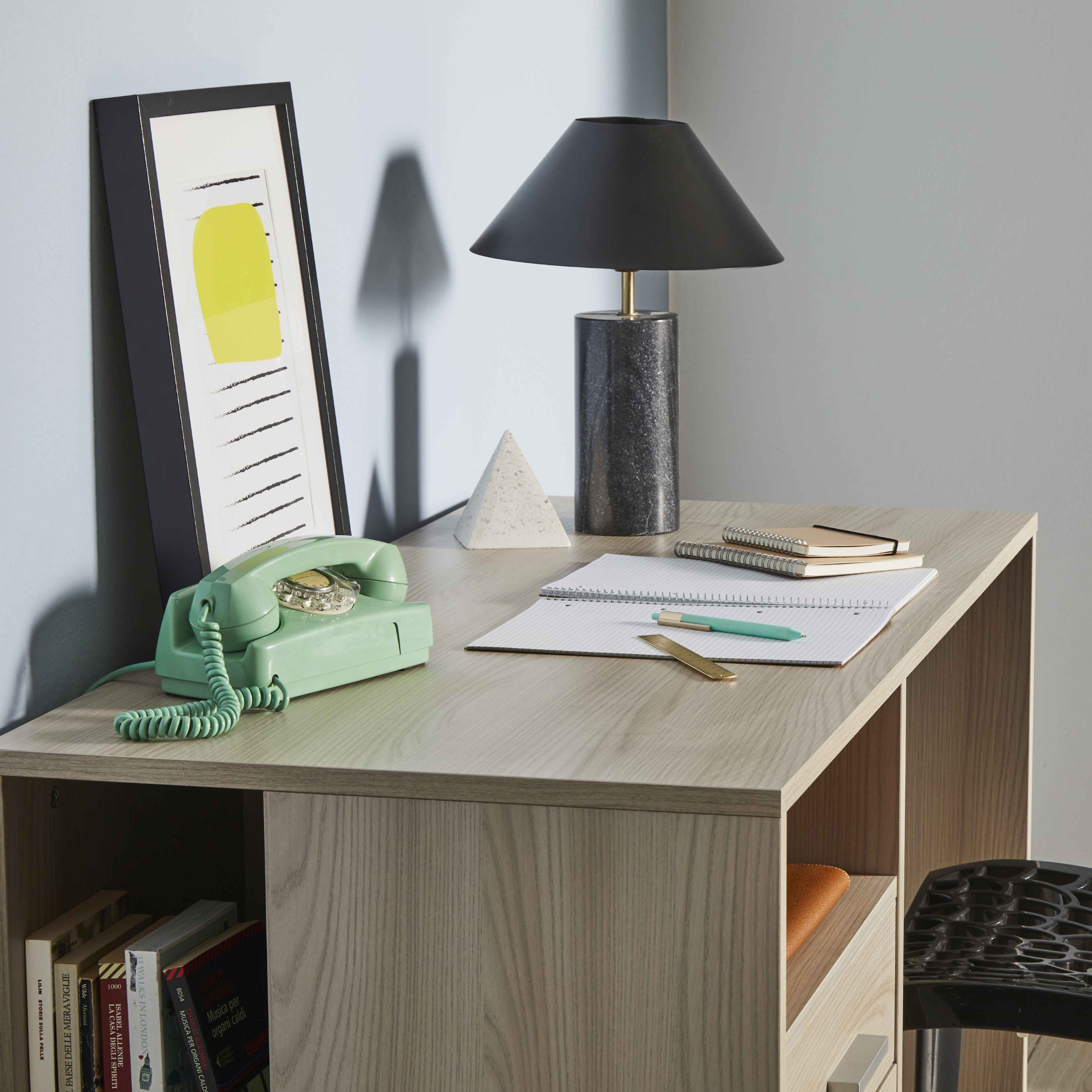 Bureau gain de place avec 4 tiroirs en bois "Tokyo" 120x55 cm 76h