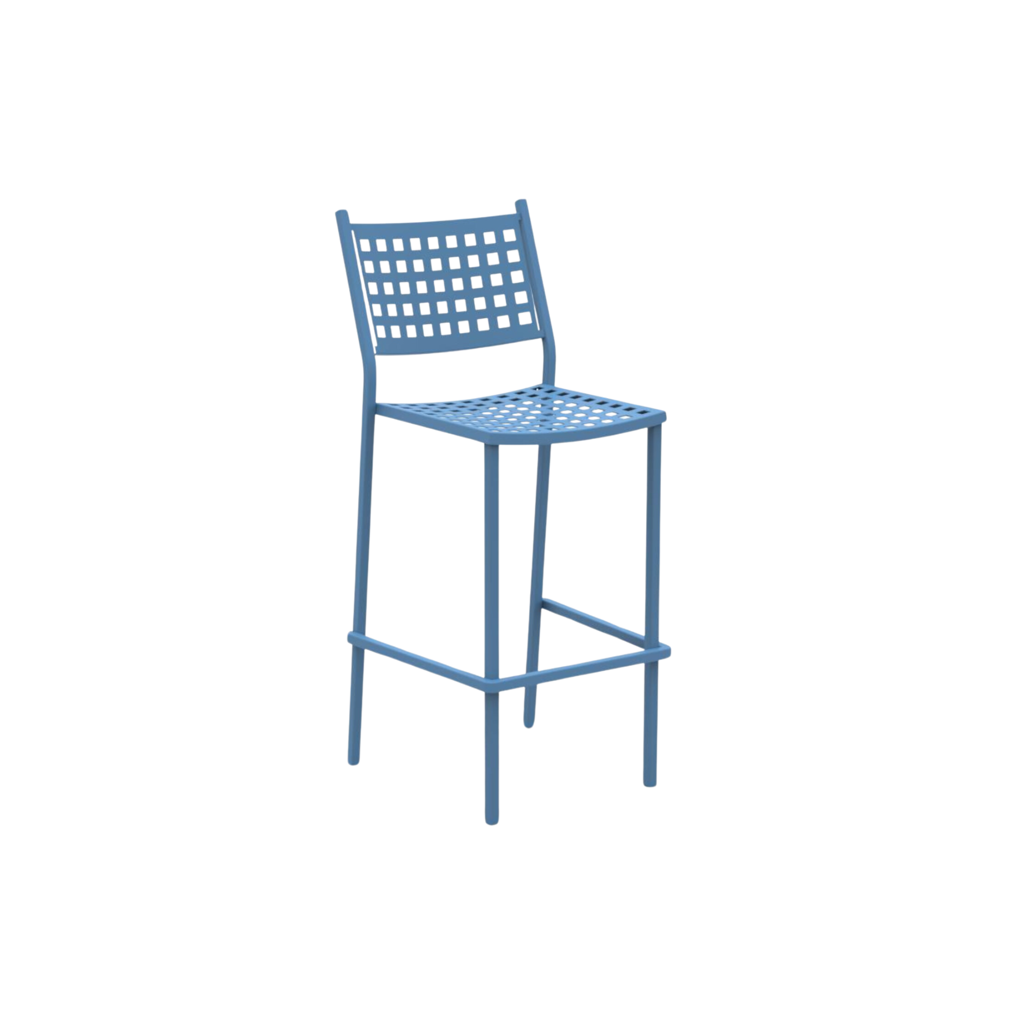 Sgabello in metallo moderno impilabile da giardino "Alice" cm 44x51 107h