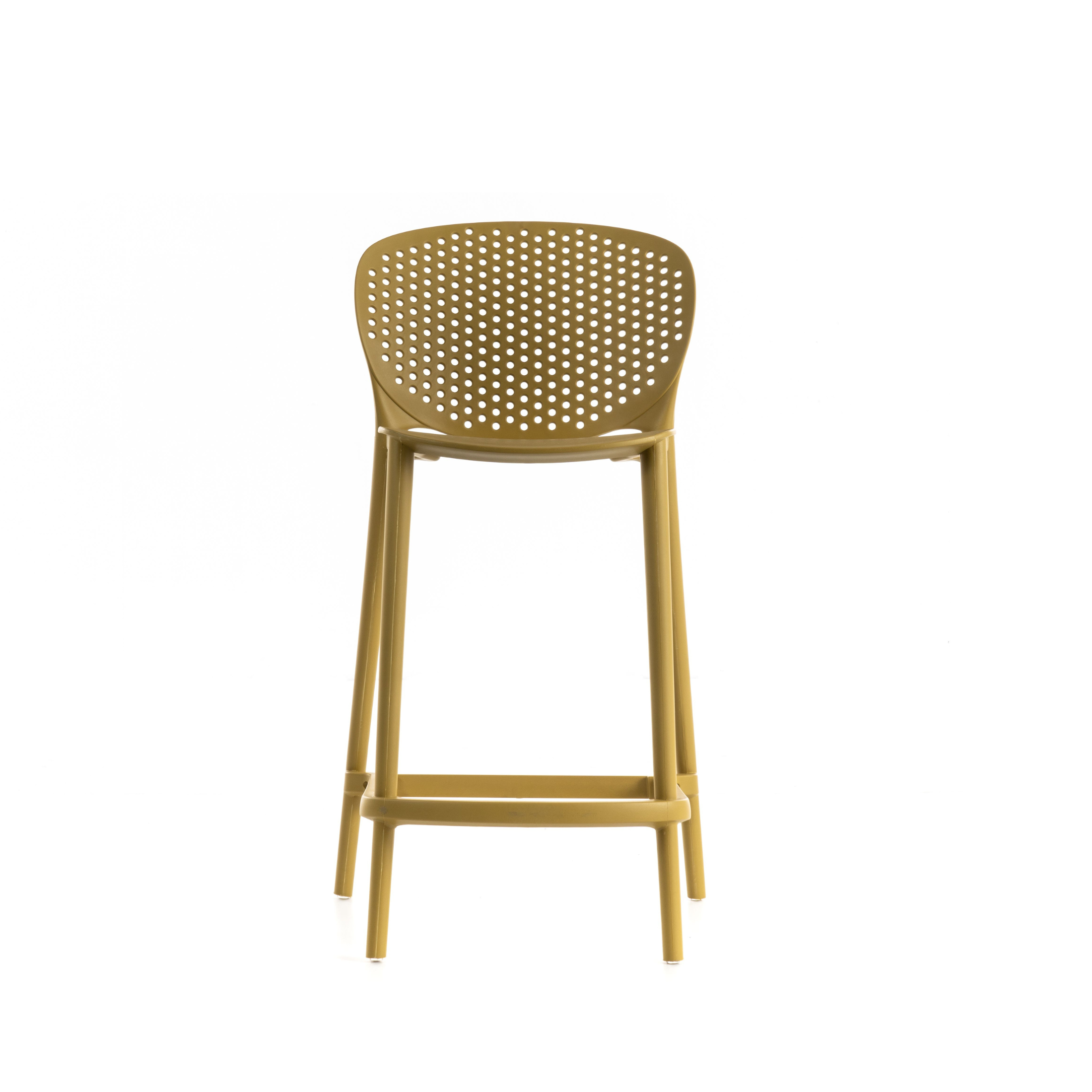 Tabouret haut empilable en PP avec repose-pieds "Spot" 46x42 cm 93h