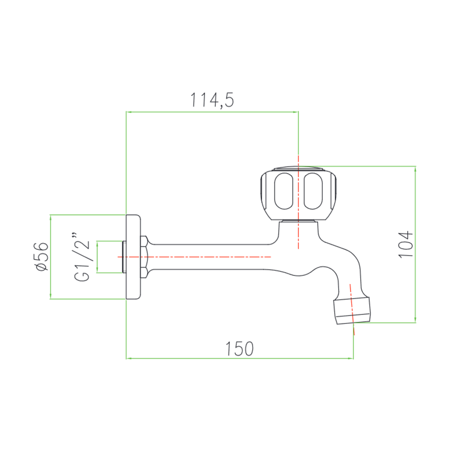Grifo monomando Astro de latón cromado con caño de conexión 1/2