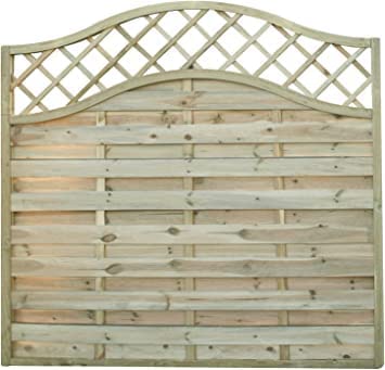 Pannello recinzione frangivento Sagomato grigliato in legno impregnato cm 180x180h