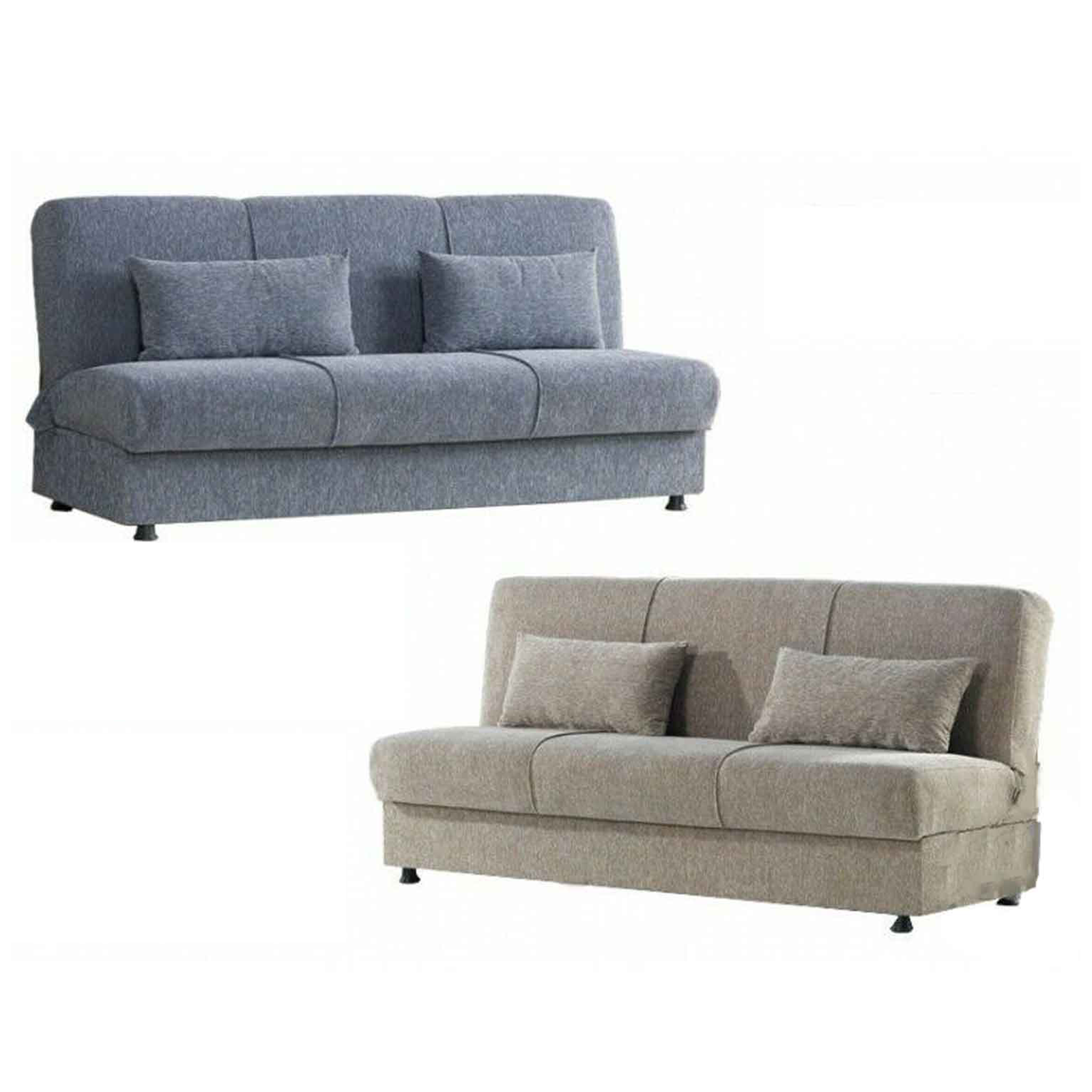 Divano prontoletto con contenitore "Cosy" a 3 posti in tessuto cm 190x64 90h