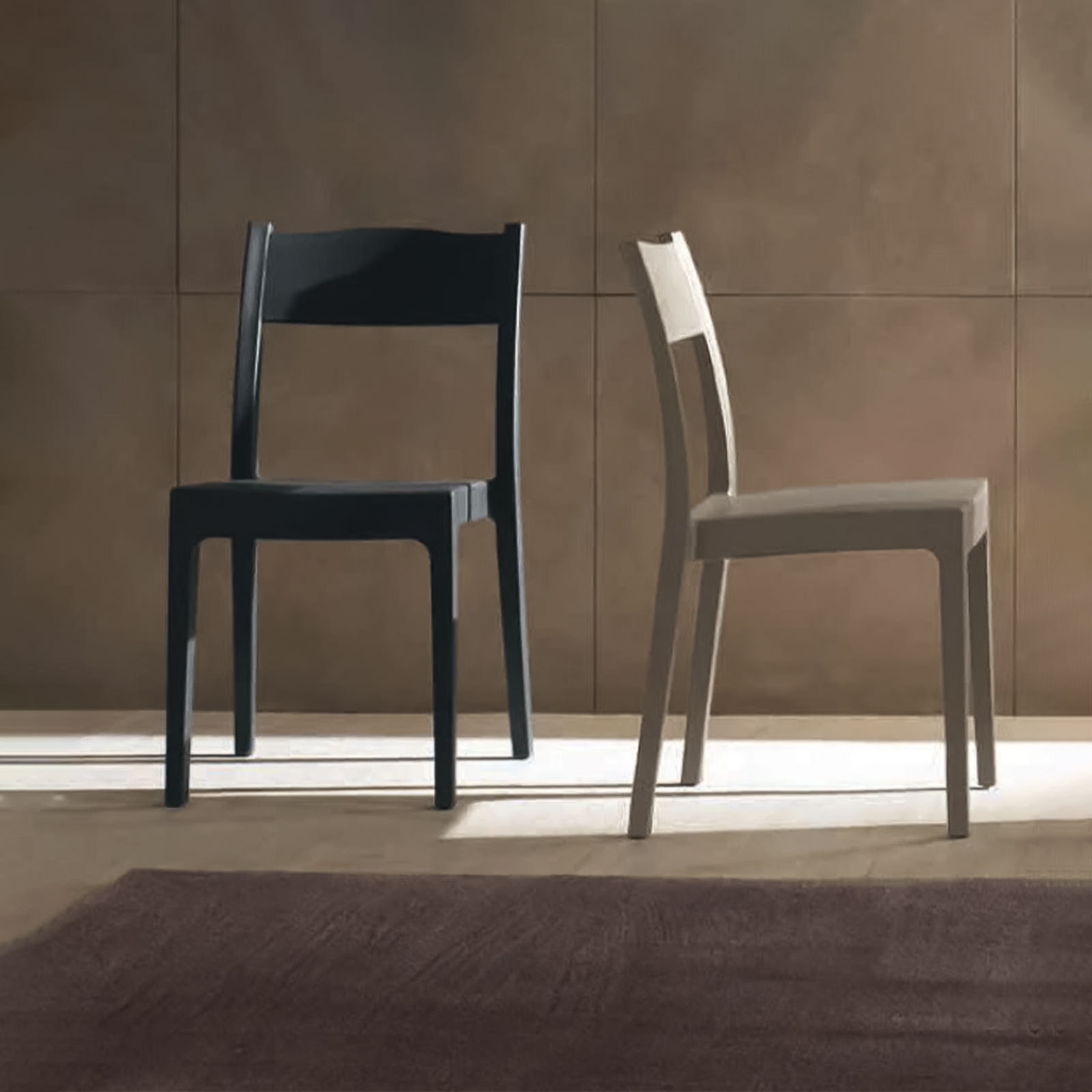 Chaise de salle à manger en résine Vesta pour jardin, empilable 41x41 cm 83h