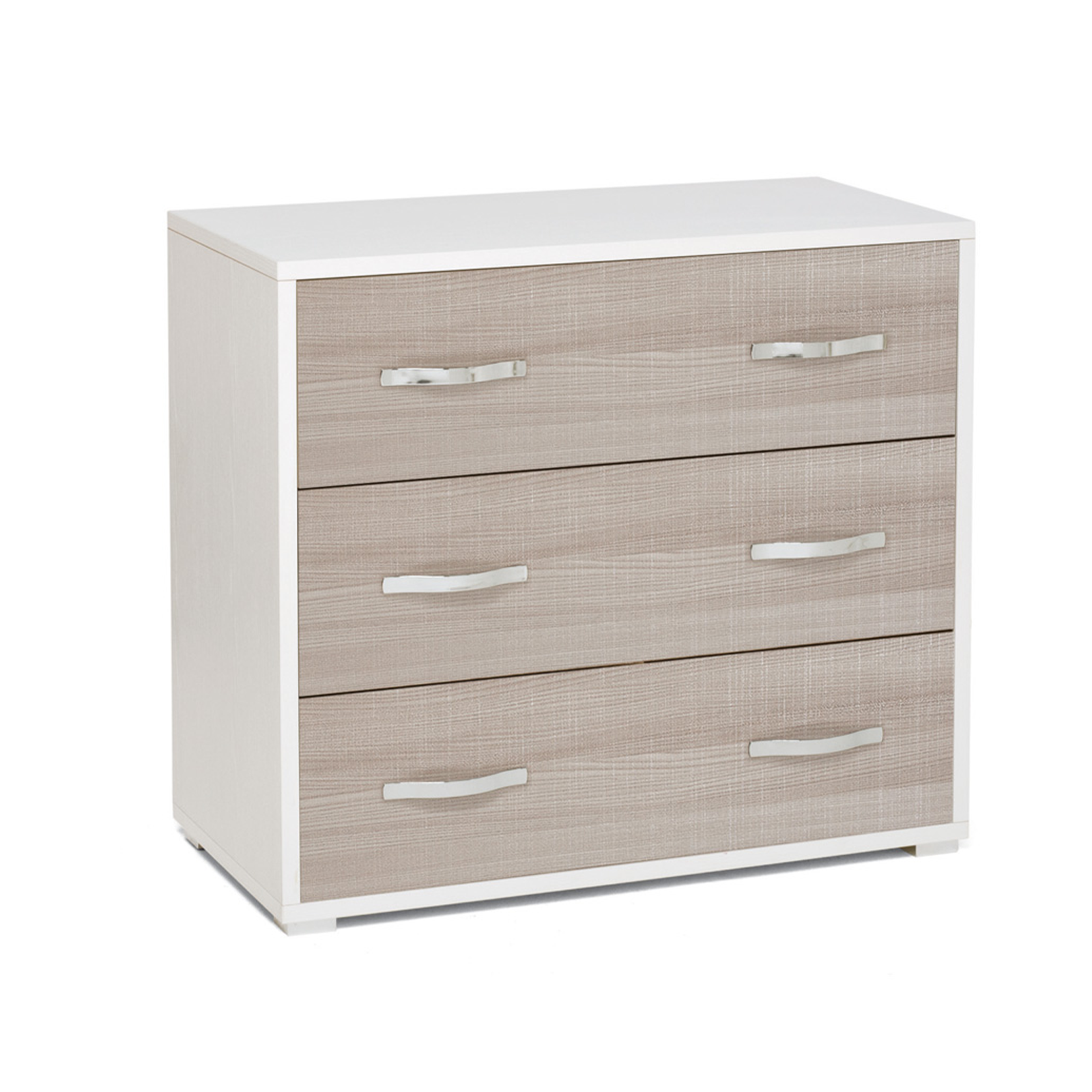 Cassettiera per camera da letto in legno Modern a 3 cassetti cm 91x45 81h