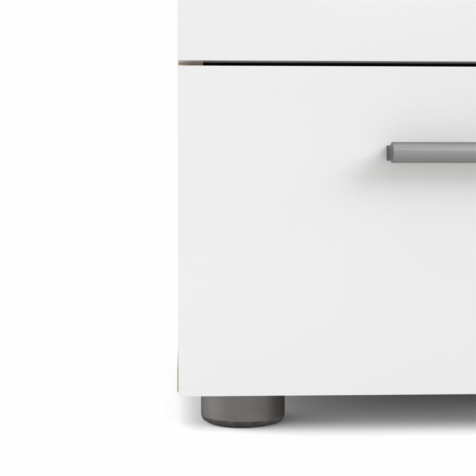 Comodino moderno in legno "Pepe" mobile da letto con 2 cassetti cm 40x40 42h