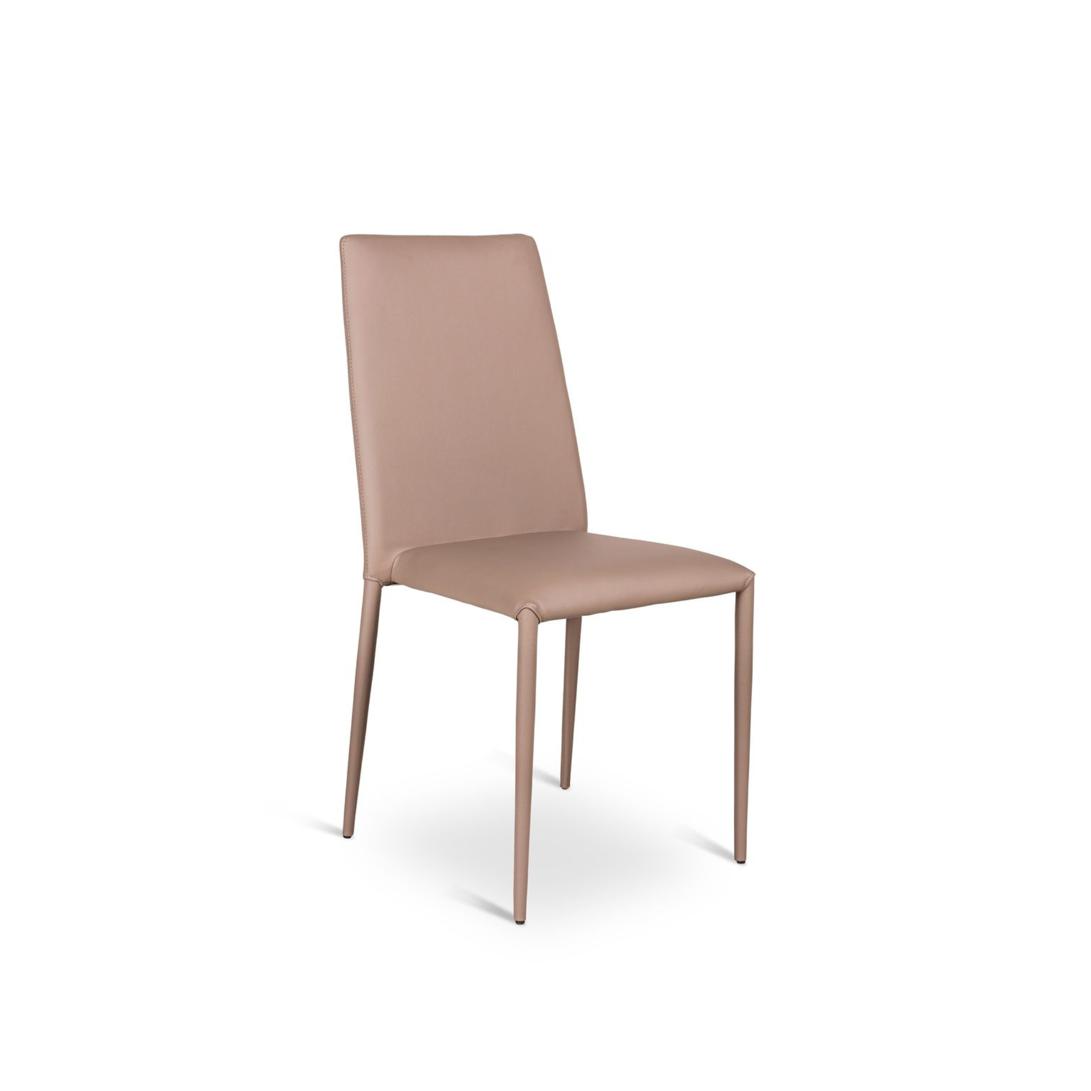 Set sedie imbottite "Cleo" moderne in similpelle da soggiorno impilabili cm 42x40 96h
