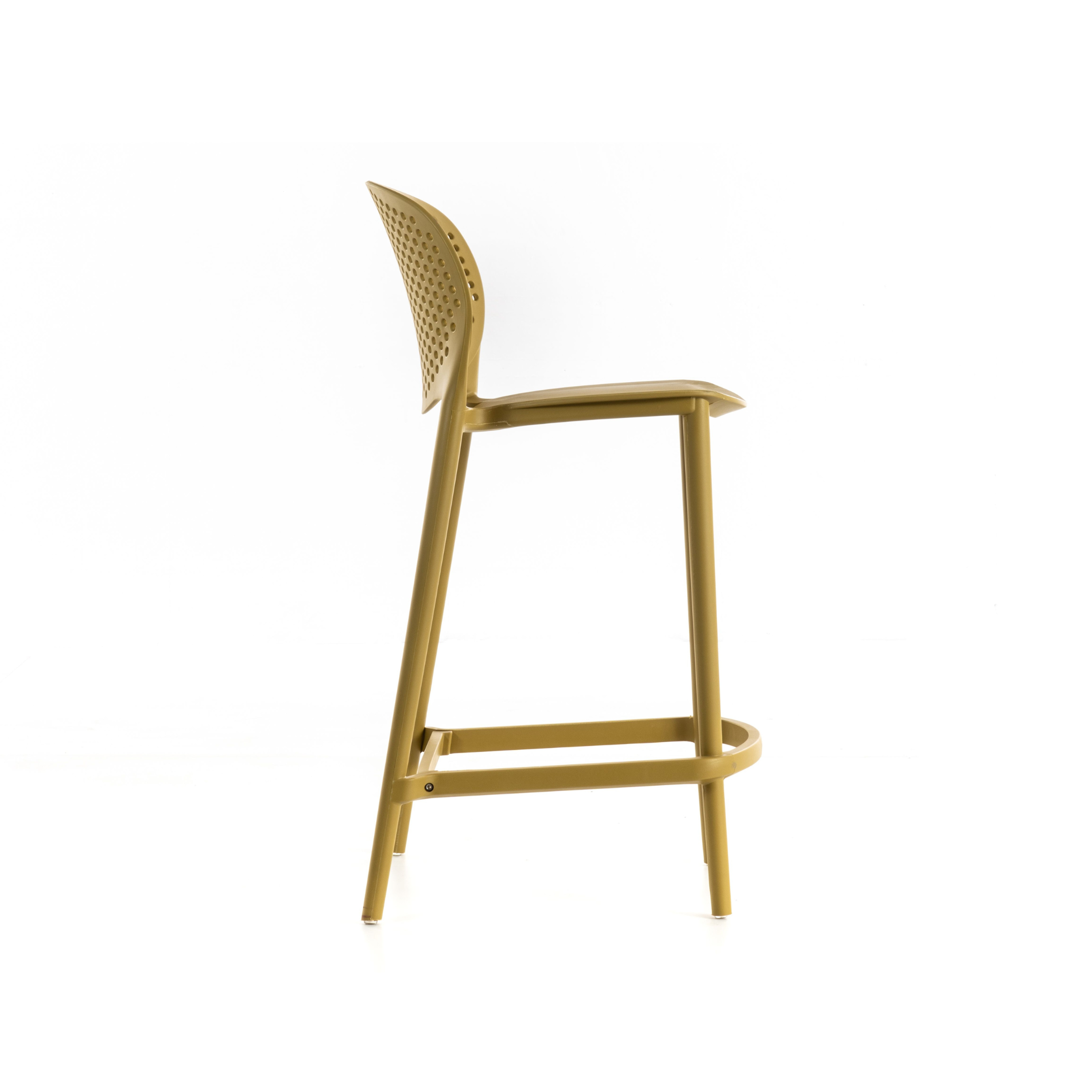 Tabouret haut empilable en PP avec repose-pieds "Spot" 46x42 cm 93h