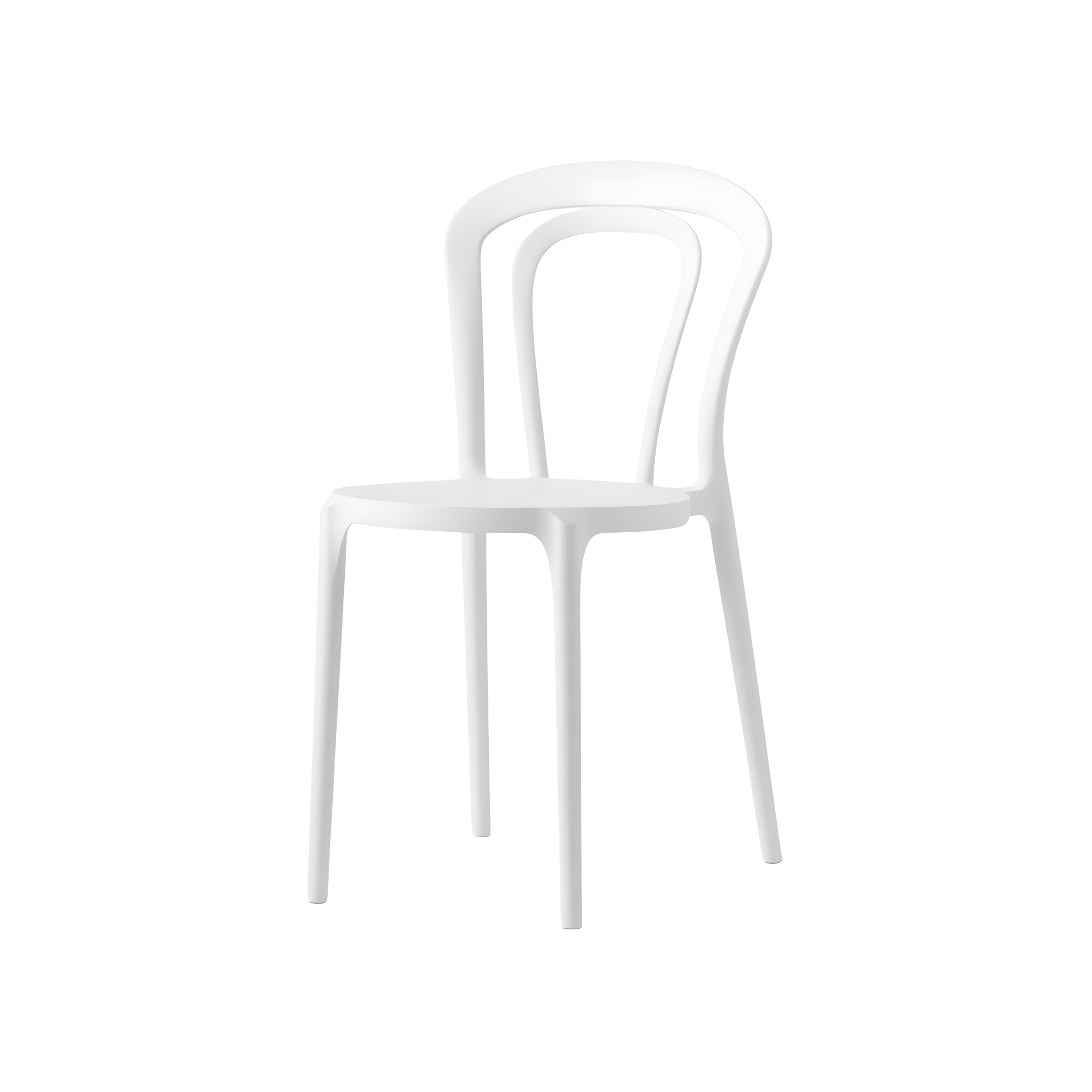 Set di sedie moderne "Caffè" in polipropilene impilabili per esterno e interno cm 53x53 83h