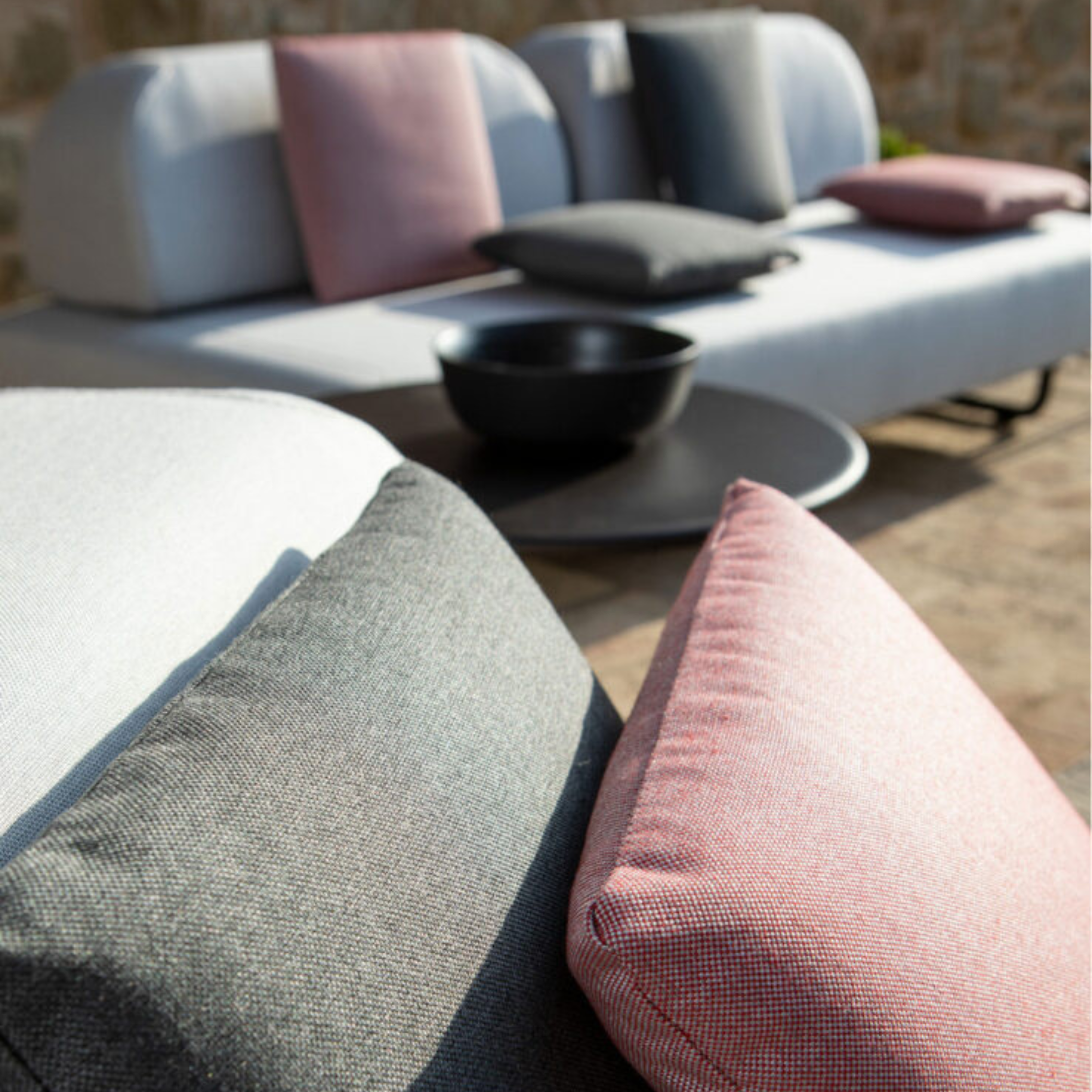 Módulo sofá doble acolchado "Santa Fe" en metal jardín 150x90 cm 70h