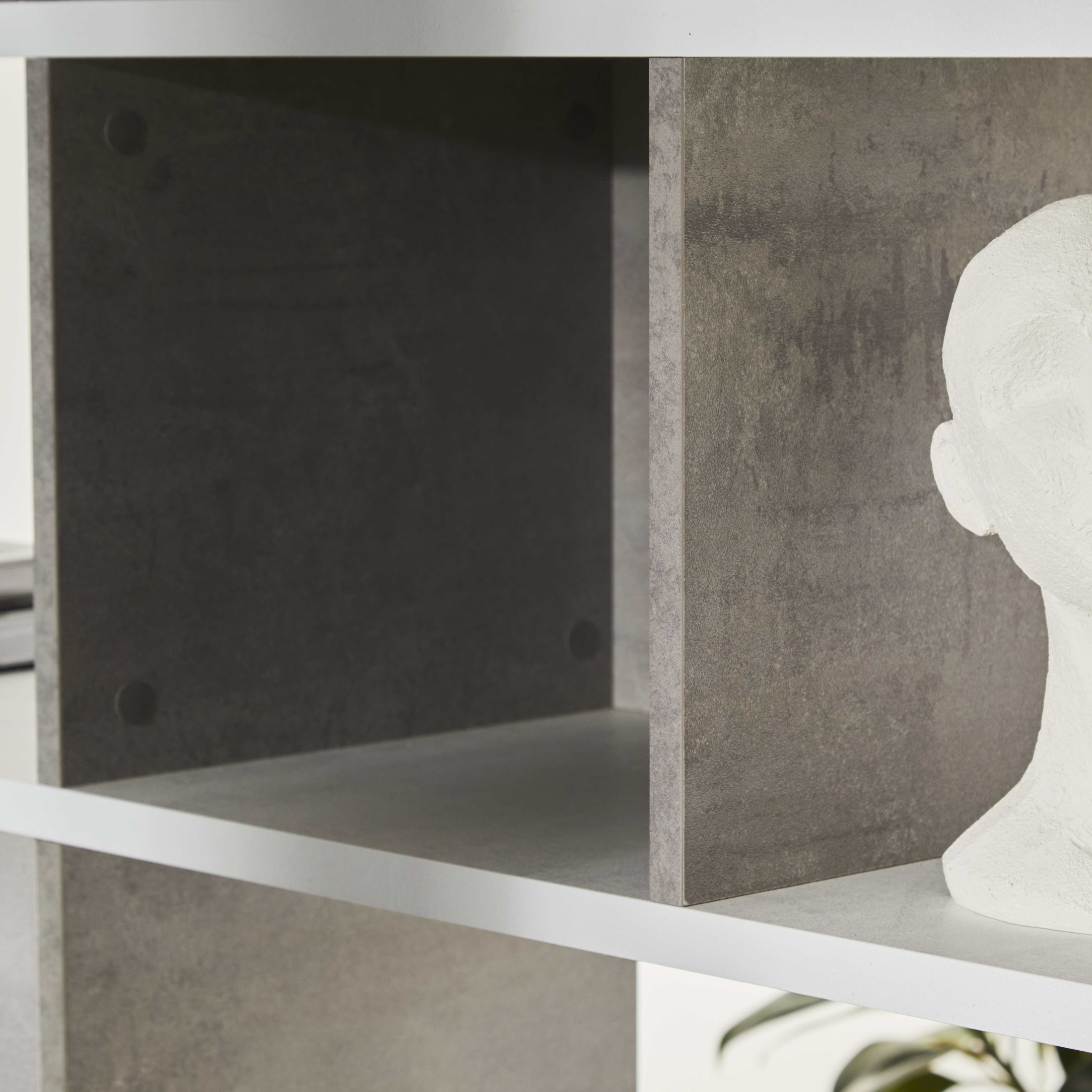 Librería modular divisoria moderna 6 estantes "Freud" 150x37 cm 215h