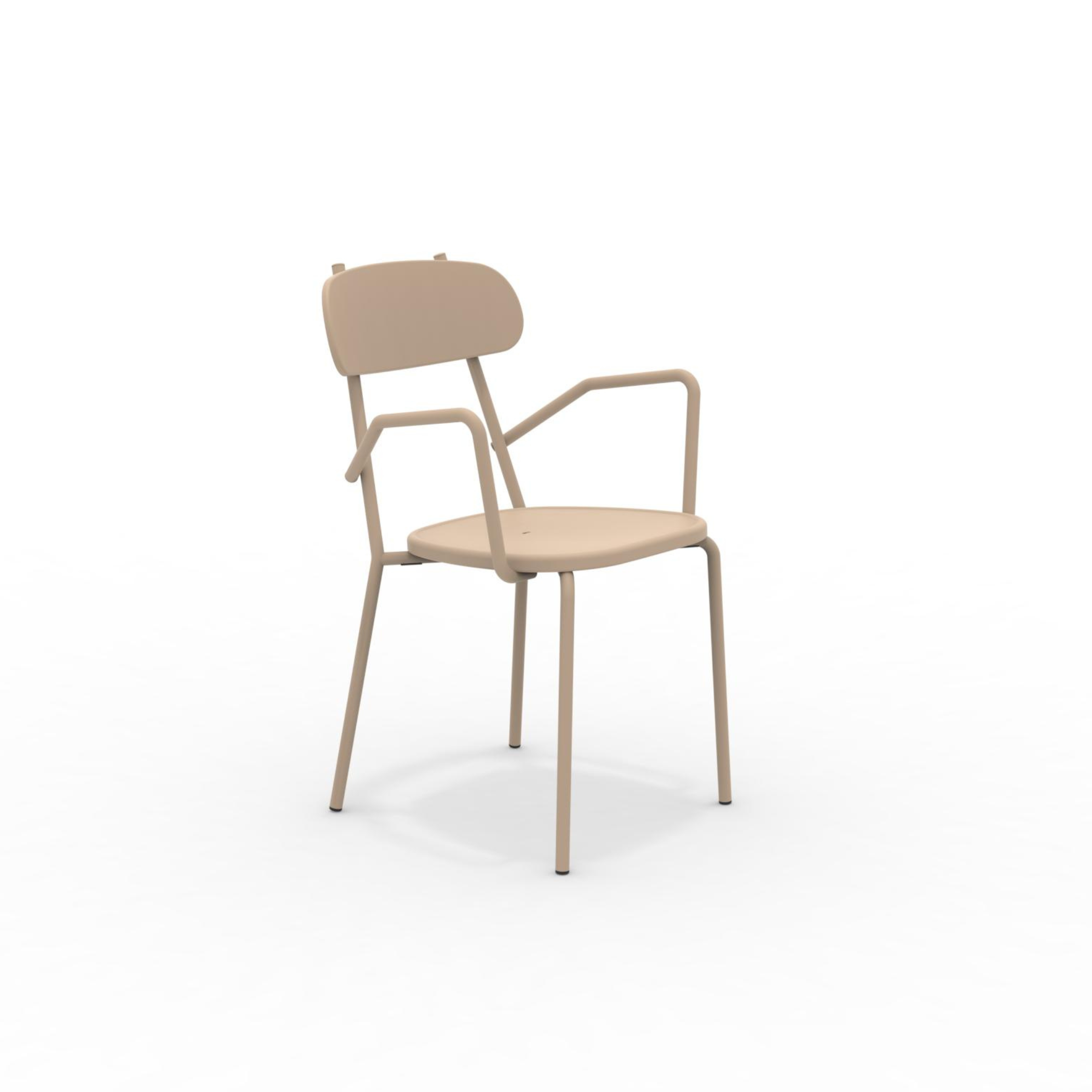 Set di sedie "Fox" da giardino in metallo verniciato impilabili cm 53x53 84h