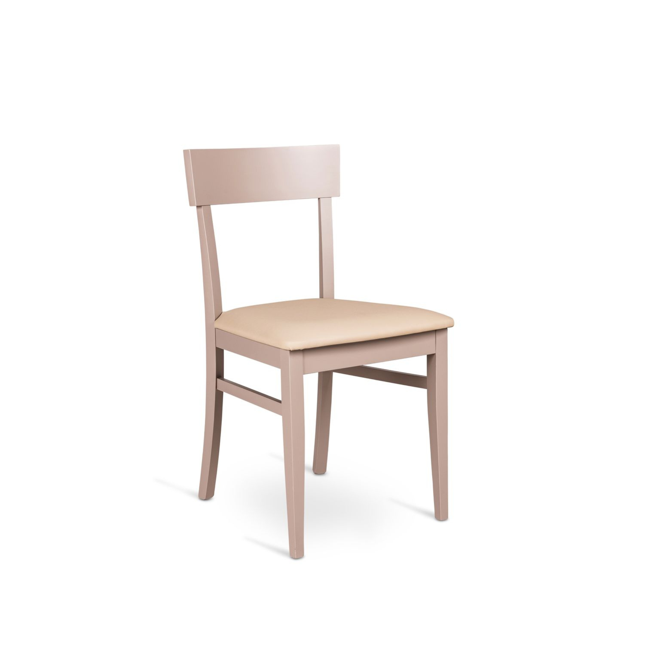Chaise moderne "Monaco" rembourrée en bois laqué 45x44 cm 82h