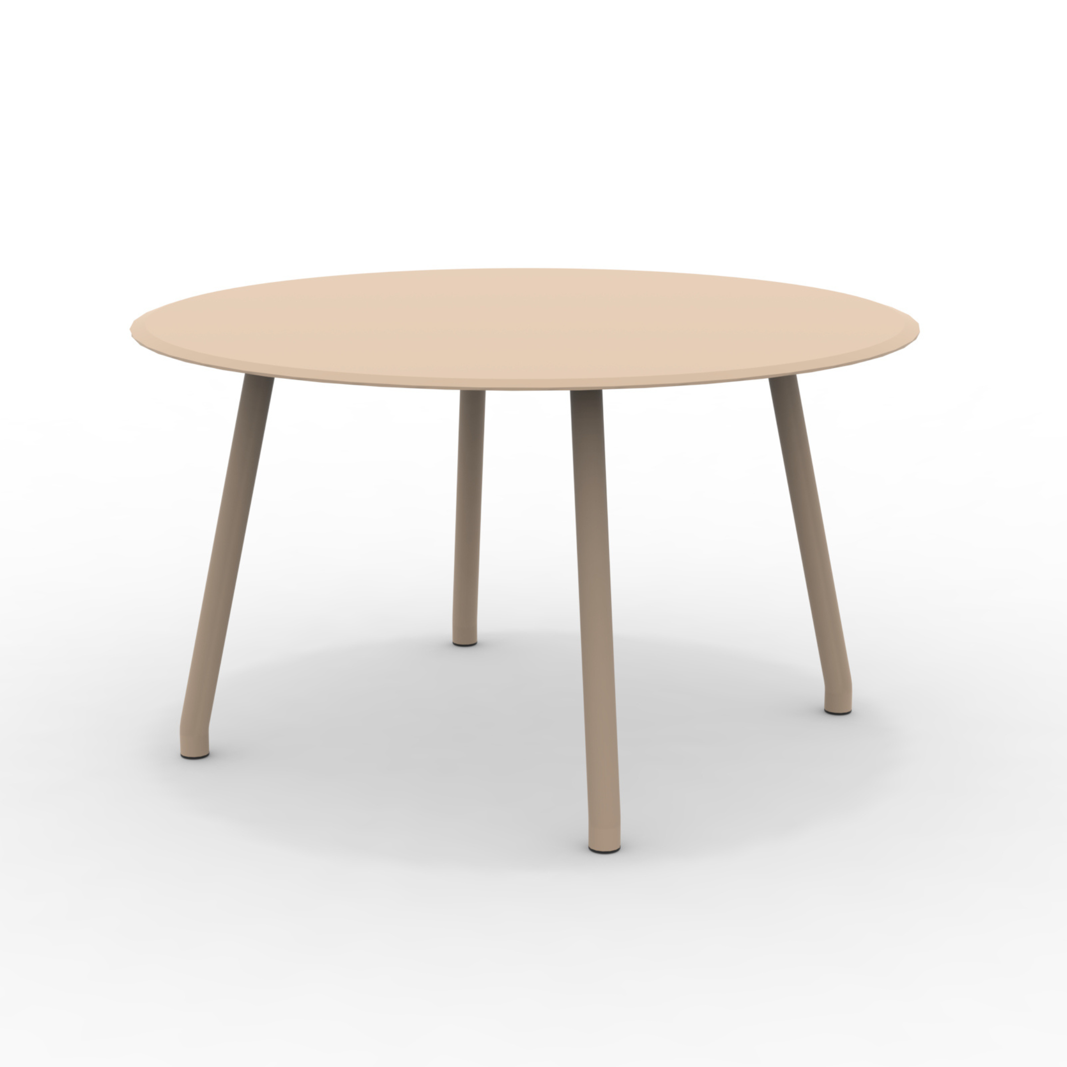Table ronde en métal galvanisé "Roma" pour jardin démontable 130x130 cm 75h