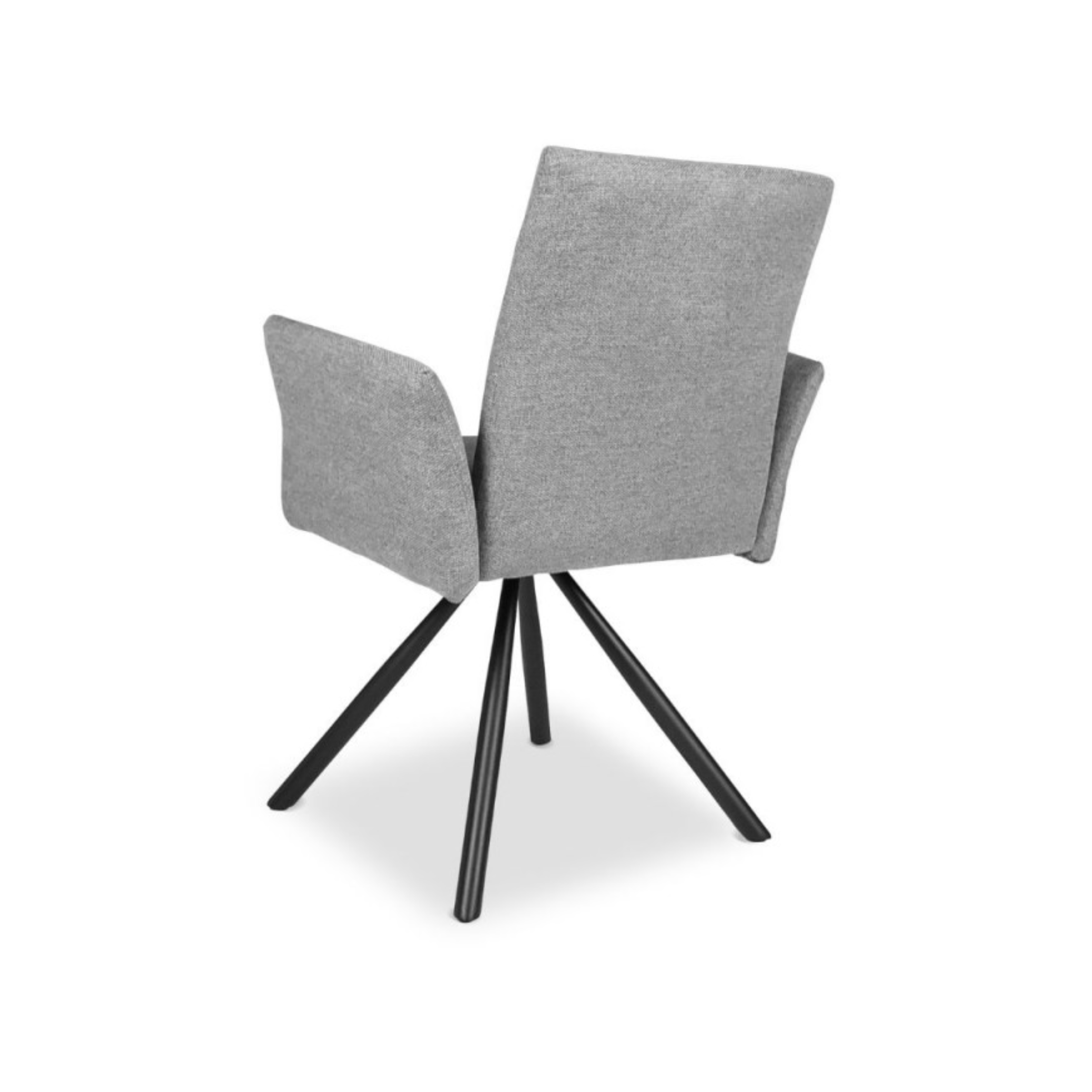 Set di sedie da pranzo girevoli "Mosaic" imbottite in tessuto con gambe in metallo nere cm 66x63 88h