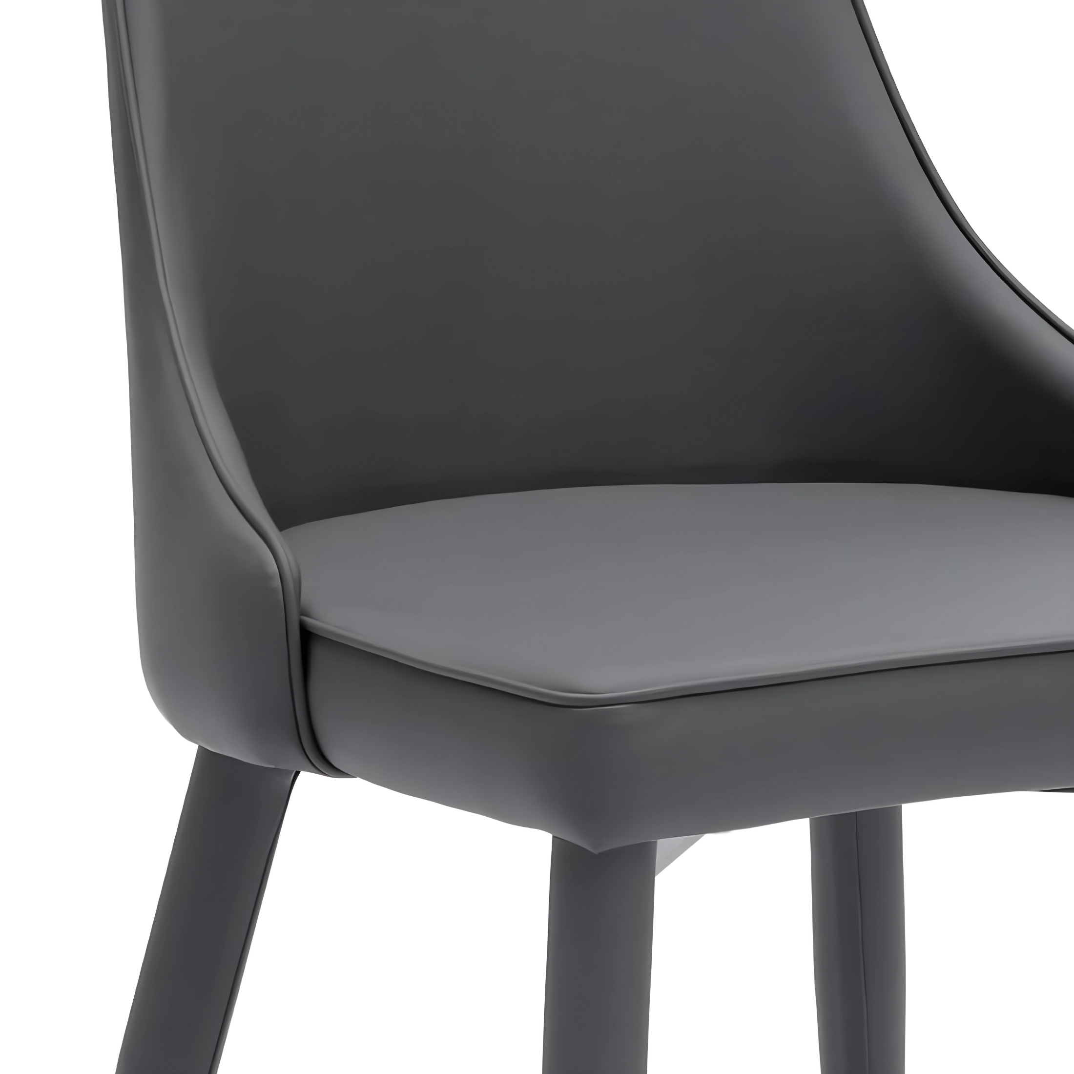 Silla acolchada símil piel "Myriam" sillón moderno 46x46 cm 91h