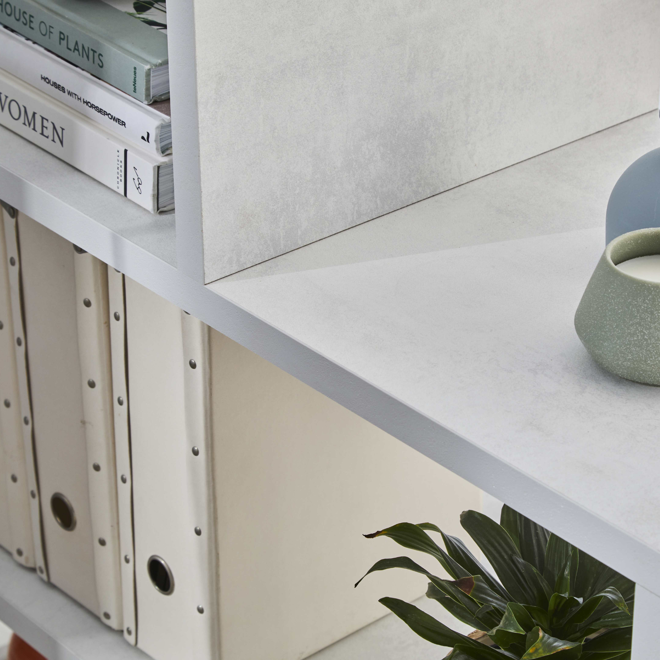 Librería escalera de madera "Sapienza" 4 niveles elegantes 150x38 cm 144h