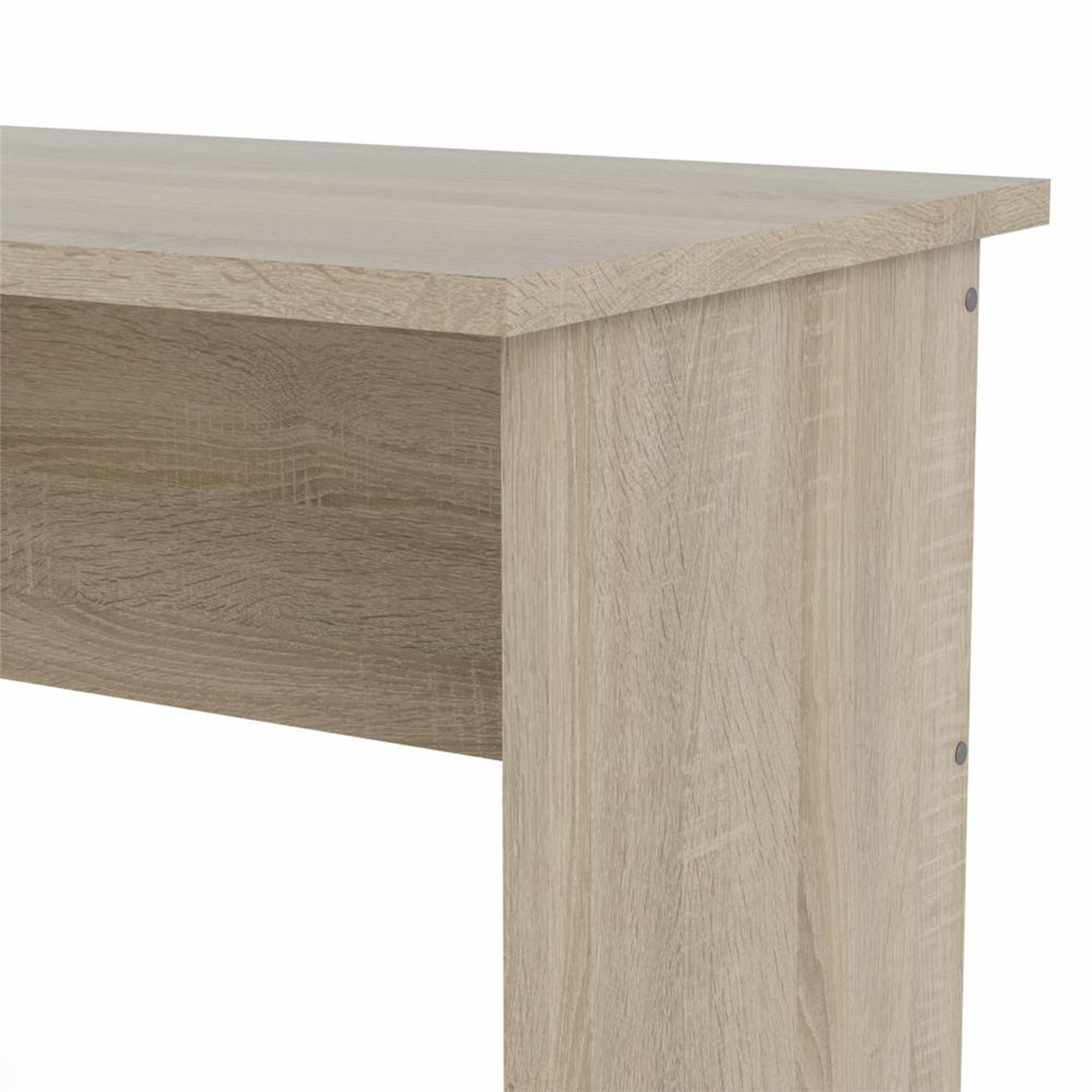 Bureau Function Plus avec commode 3 tiroirs en chêne et bois blanc 120x48 cm 73h