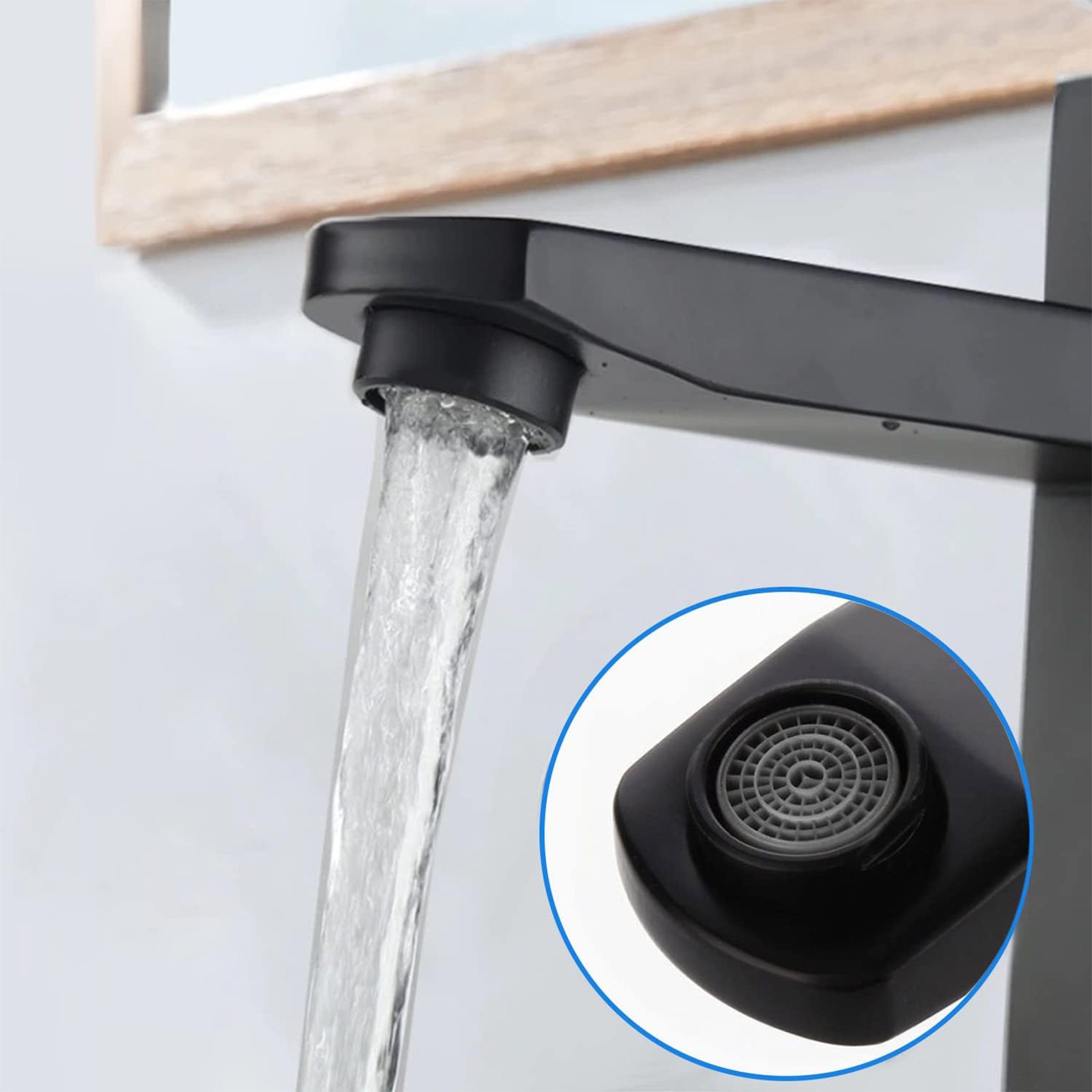 Rubinetto in ottone "Elegant" per lavabo nero opaco monocomando