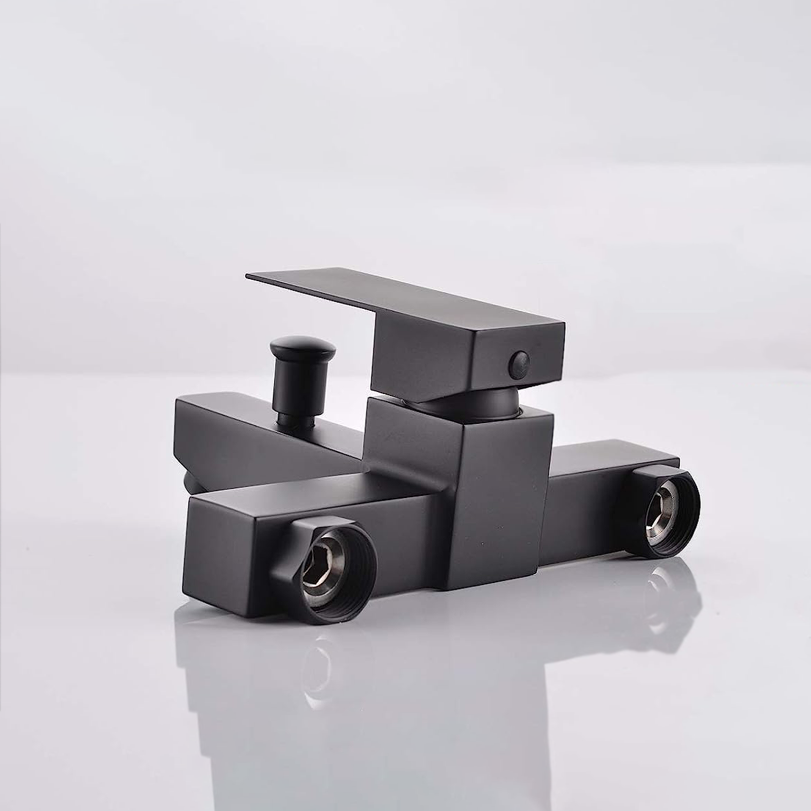 Rubinetto miscelatore per vasca Elegant in ottone nero opaco monocomando