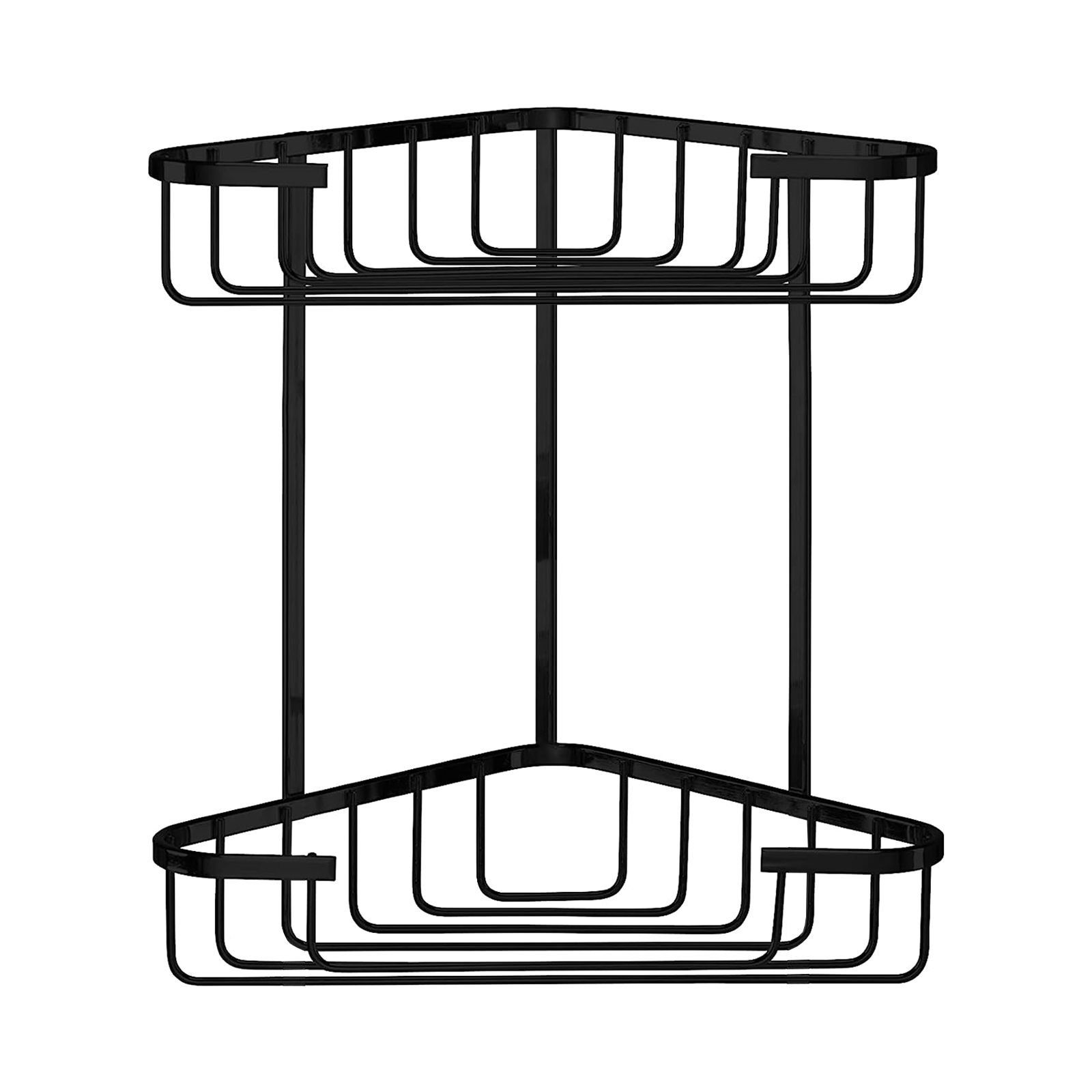 Portasapone angolare per doccia "Lier" angoliera in acciaio nero cm 20x15