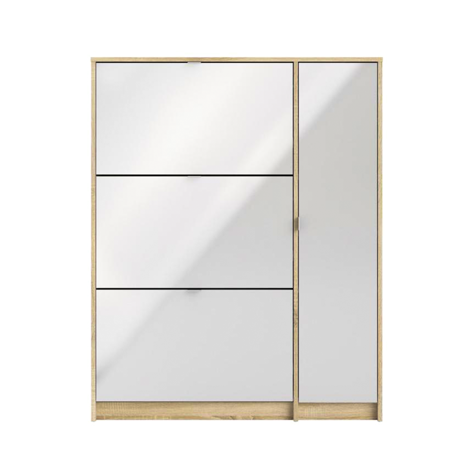 Mobile scarpiera modulare "Class" in legno con 1 anta e 3 ribalte cm 102x24 125h