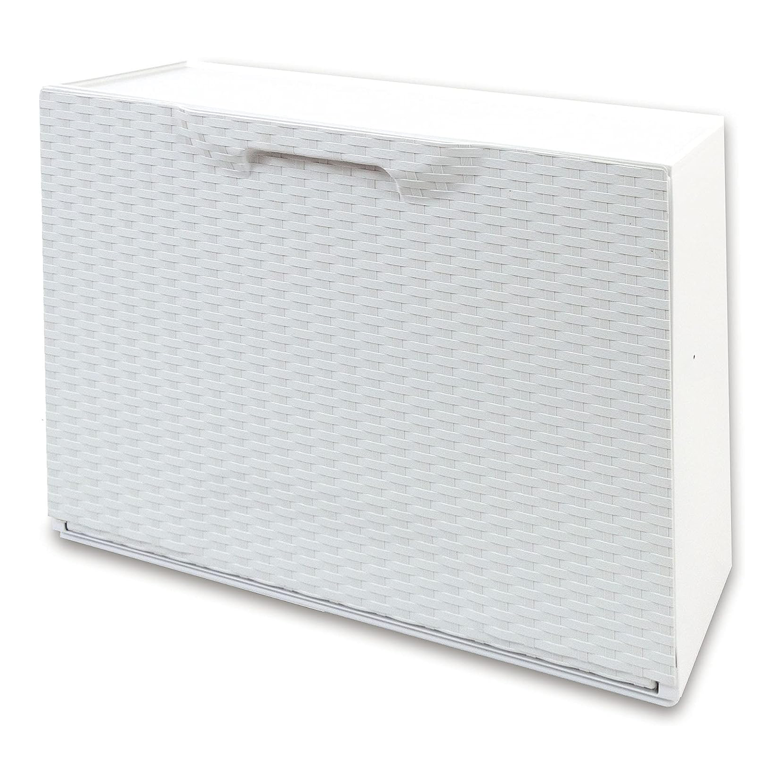 Scarpiera modulare in plastica rattan con anta a scomparsa cm 51x18 40h