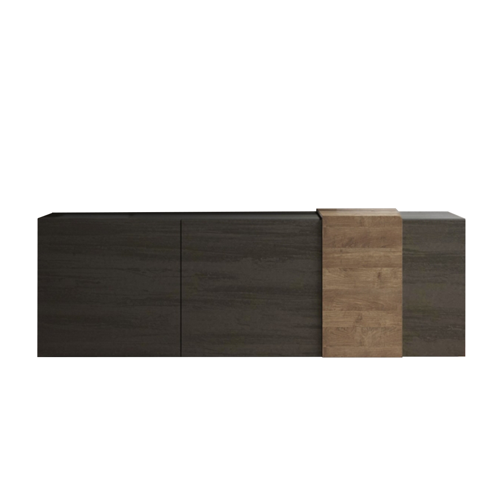 Mobile porta tv in legno di rovere "Venus" da soggiorno a 3 ante cm 181x44 59h