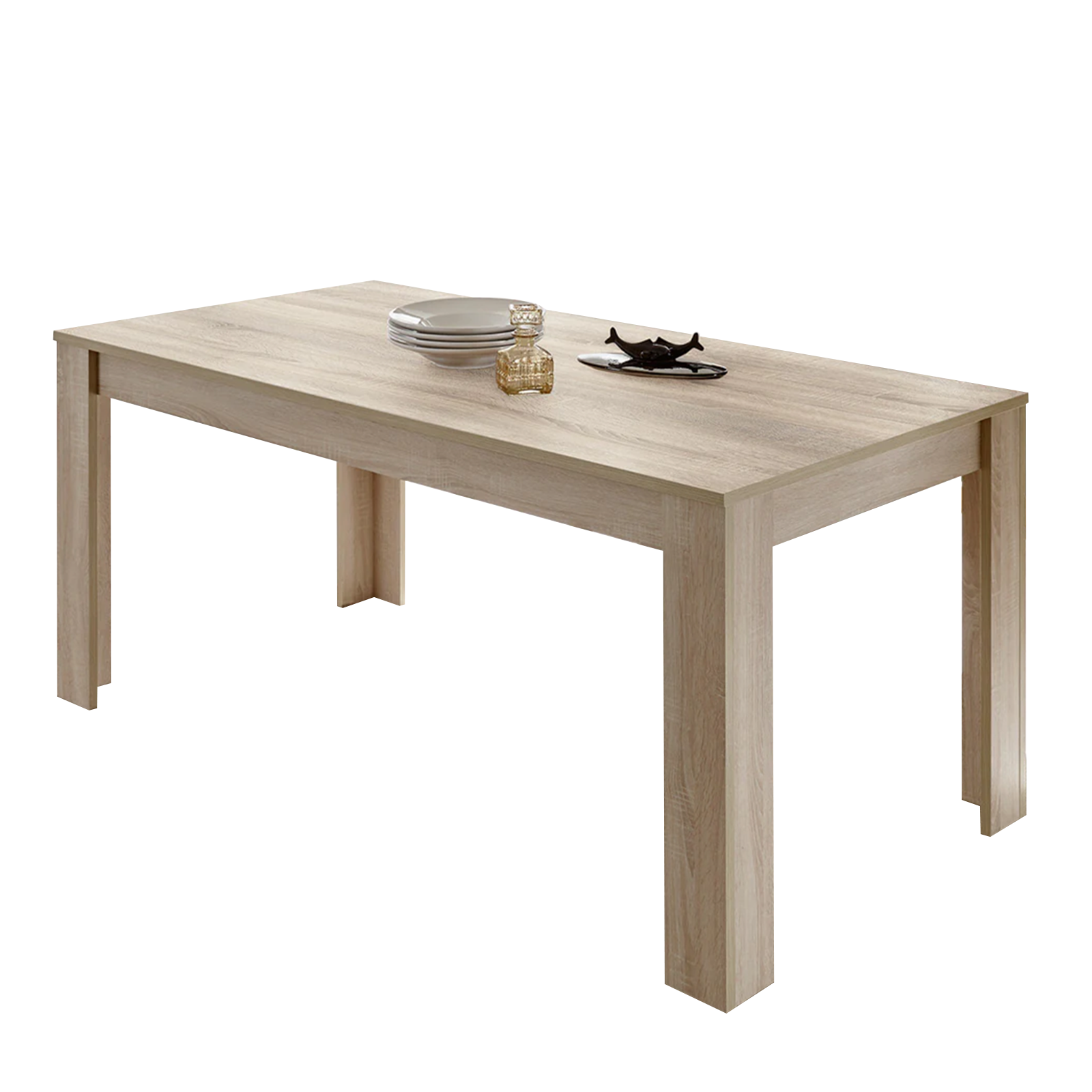 Tavolo allungabile moderno "Dama" in legno rovere cm 137/185x90 79h
