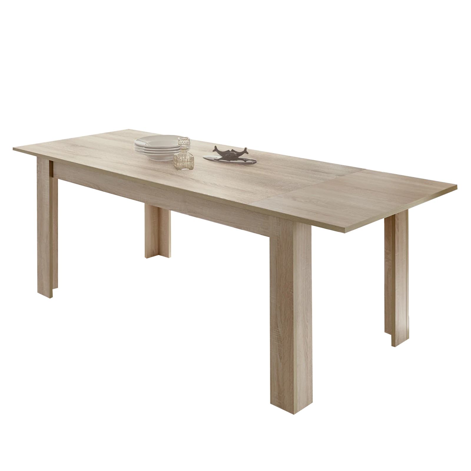 Tavolo allungabile moderno "Dama" in legno rovere cm 137/185x90 79h
