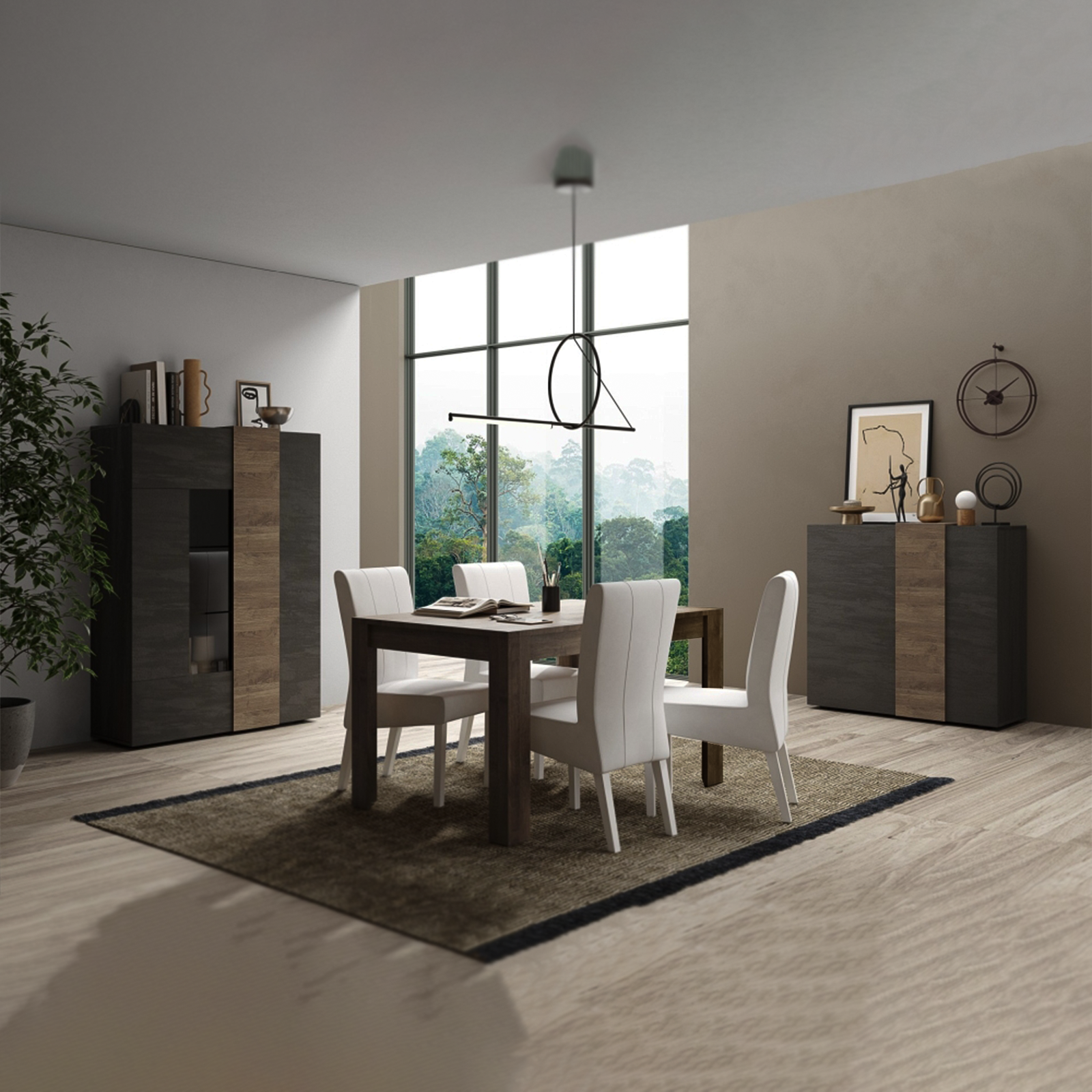Tavolo da pranzo allungabile Venus in legno di rovere cm 137/185x90 79h
