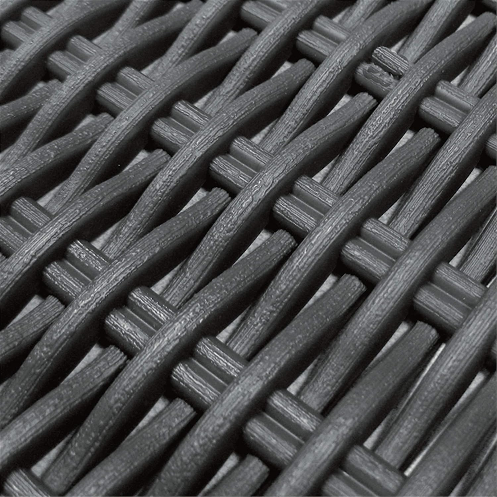 Tavolino basso da giardino "California" in resina rattan quadrato con cuscino cm 68x68 35h