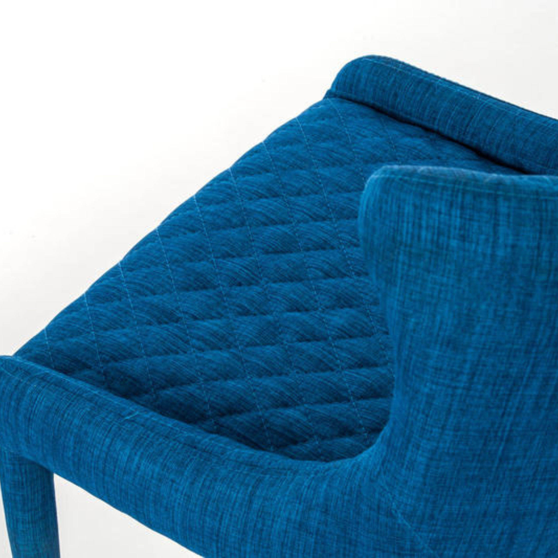 Poltrona imbottita in tessuto "Afro" con gambe in metallo cm 50,5x58 83h