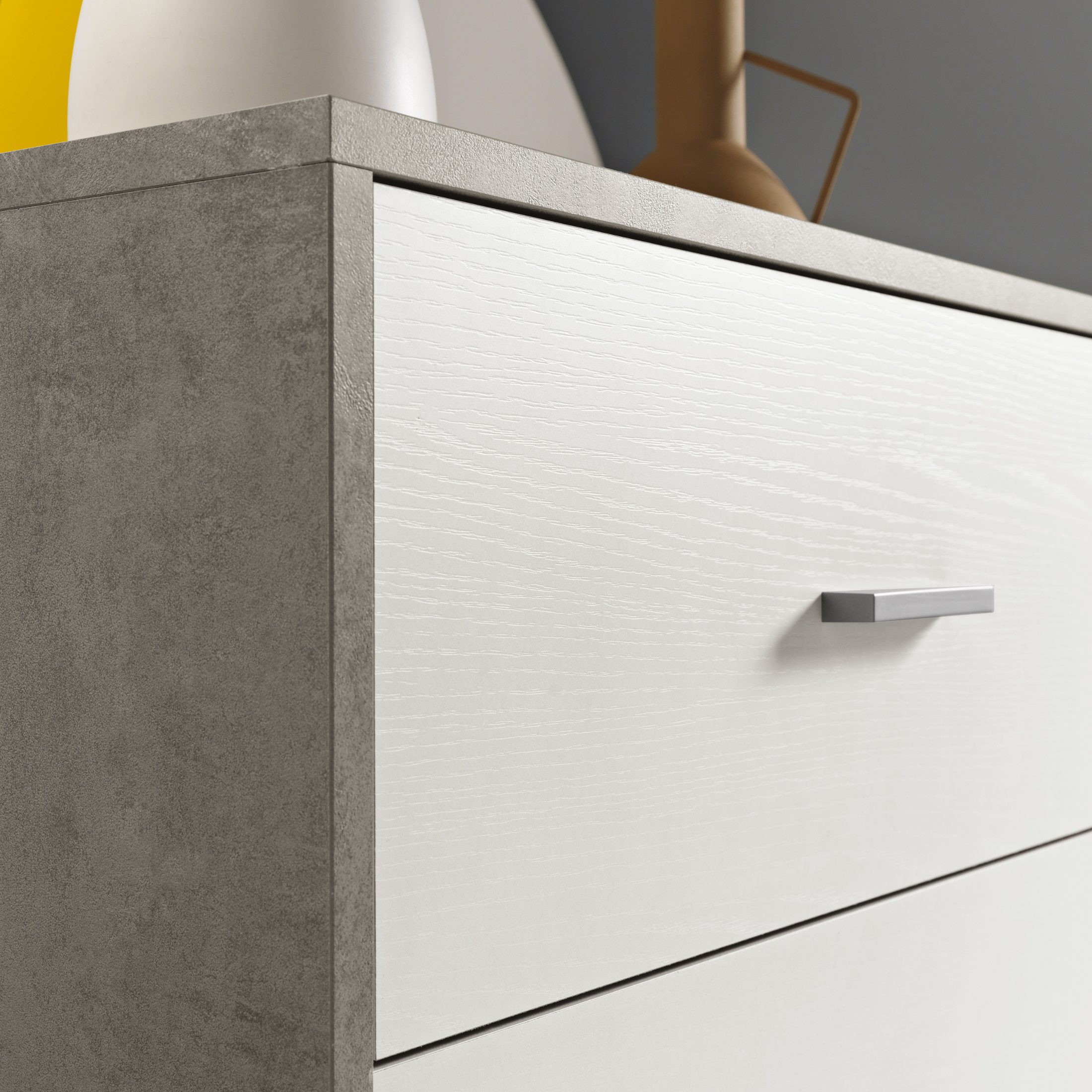 Élégante commode 4 tiroirs "Lucilla" pour entrée 70x41 cm 112h
