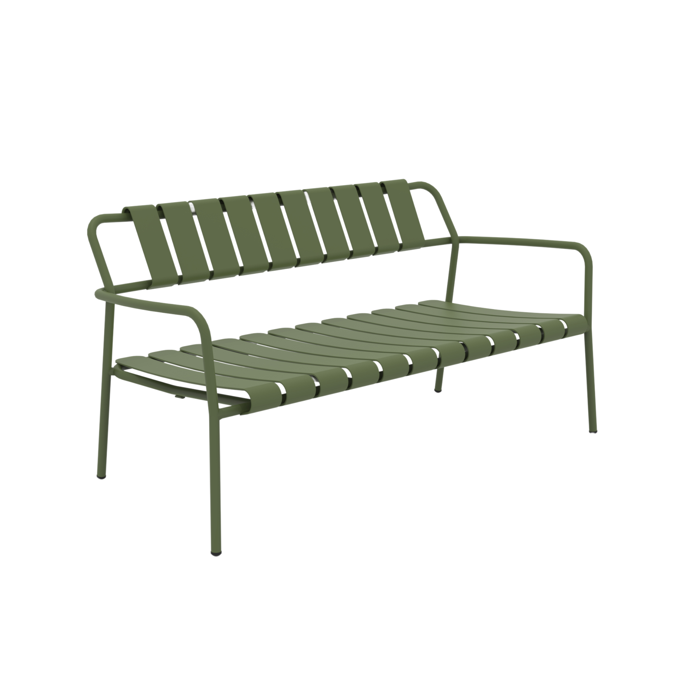 Panchina lounge in alluminio "Verdea" divanetto da giardino cm 146x70 76h