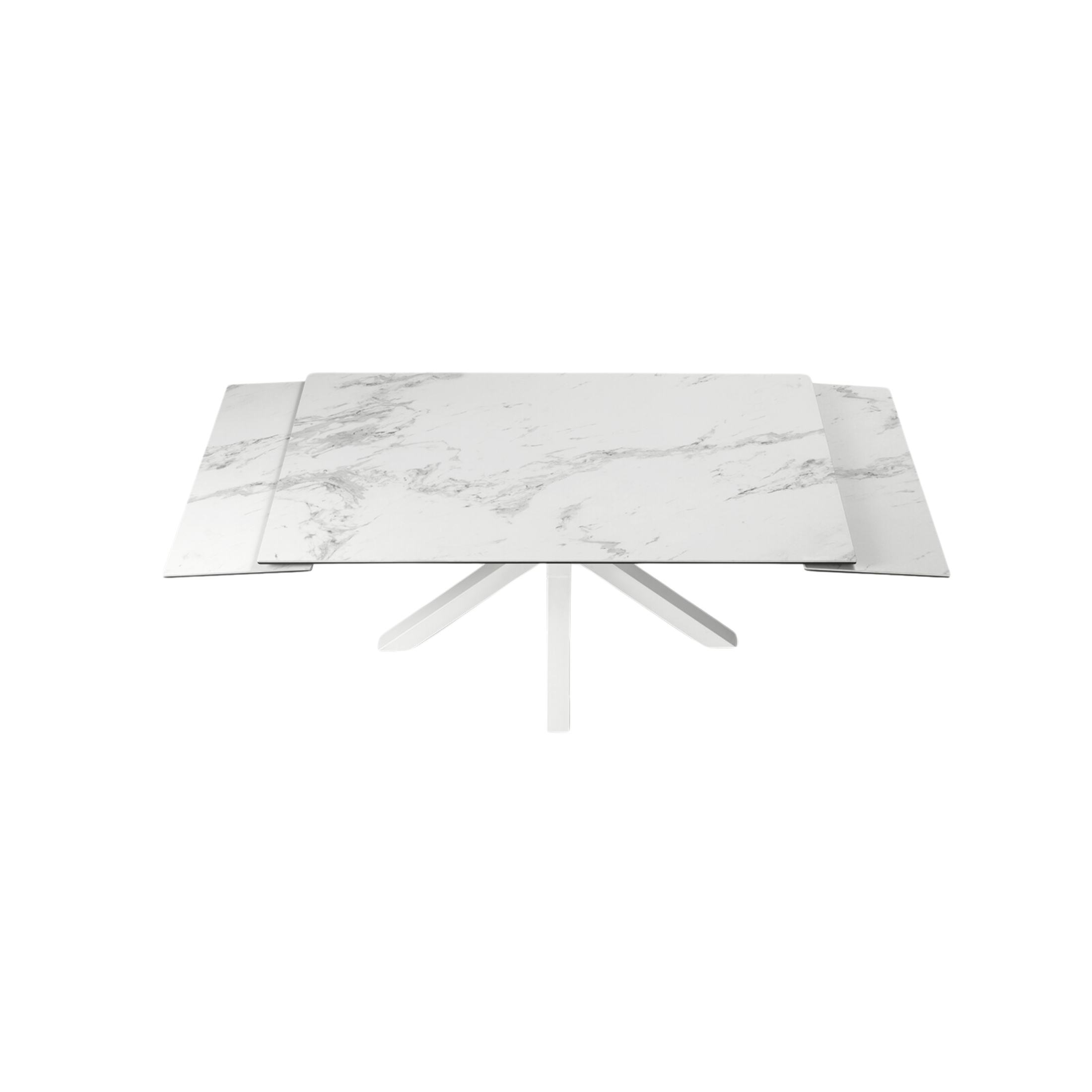 Tavolo moderno allungabile "Artik" con base in metallo fino a 10 posti