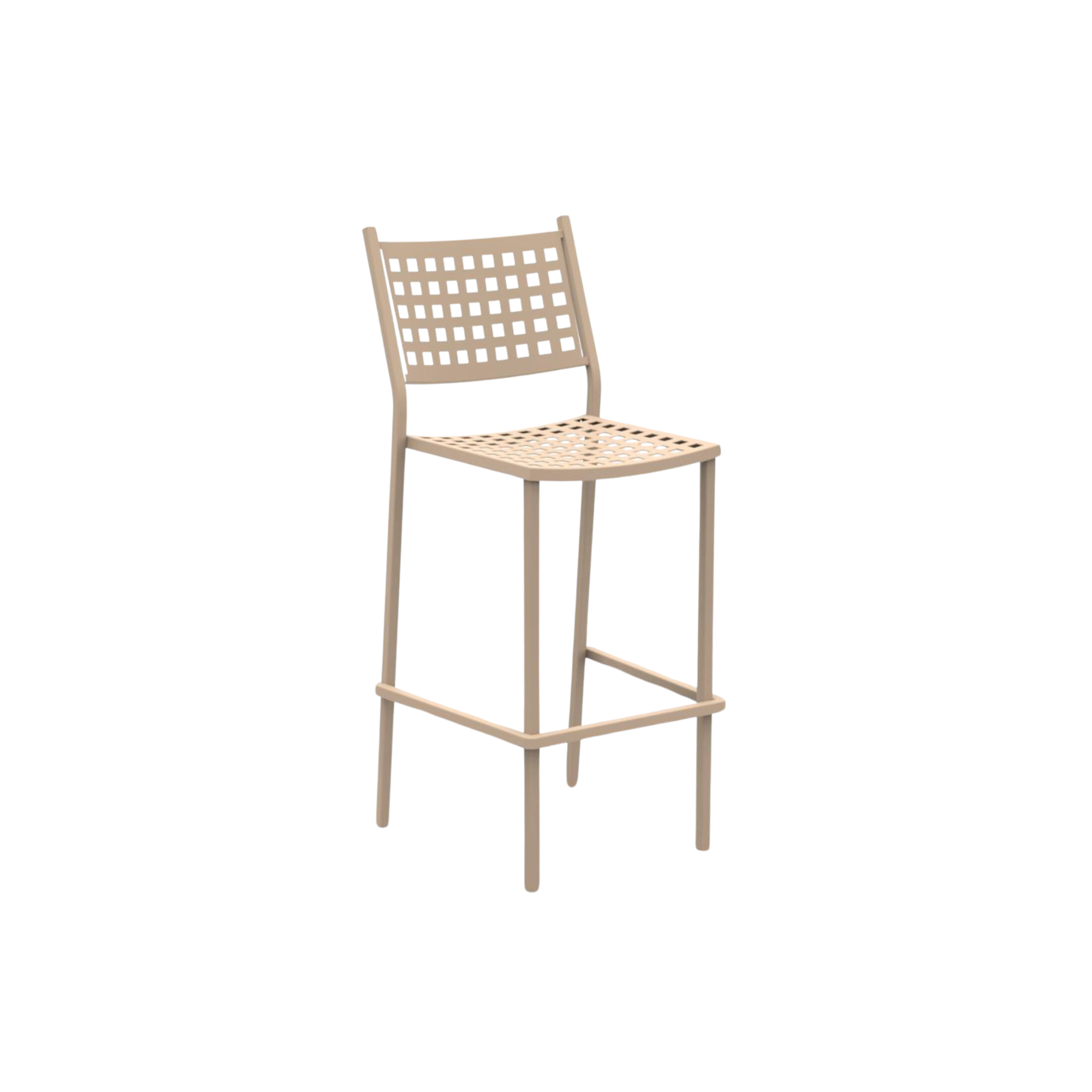 Sgabello in metallo moderno impilabile da giardino "Alice" cm 44x51 107h