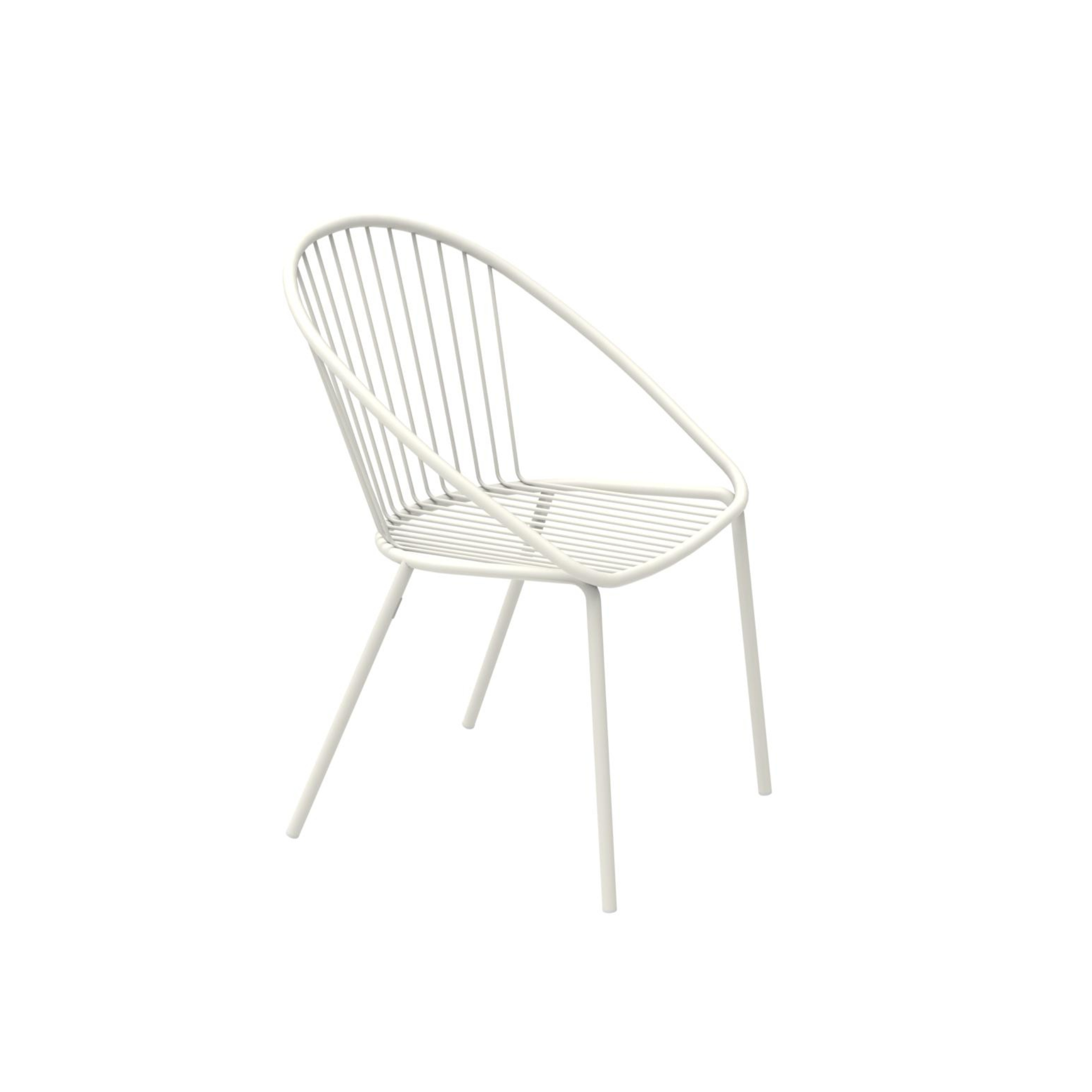 Fauteuil de jardin empilable "Aria5" en métal galvanisé 57x58 cm 83h