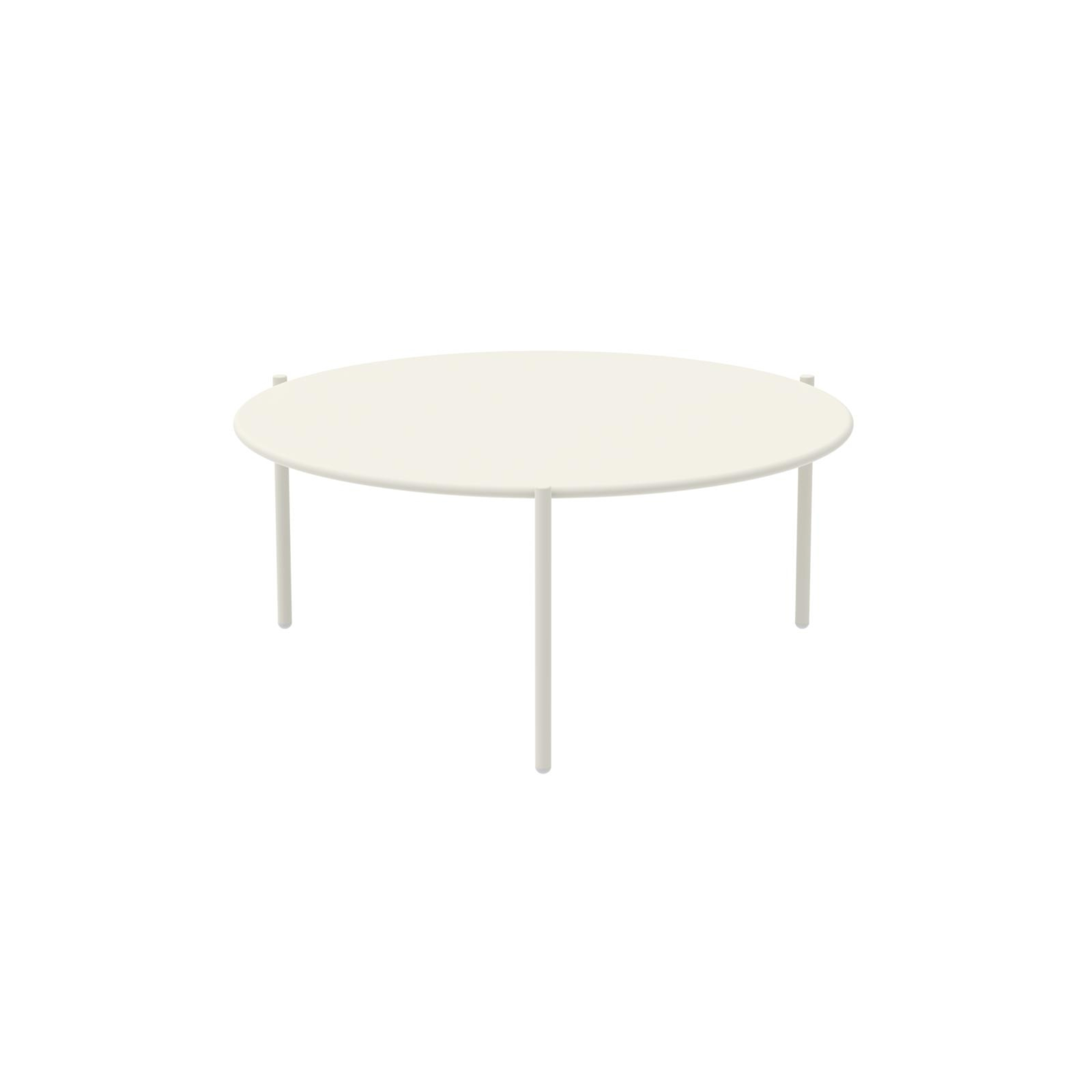 Table basse ronde en métal "Aria2" table de jardin empilable 90x90 cm 40h