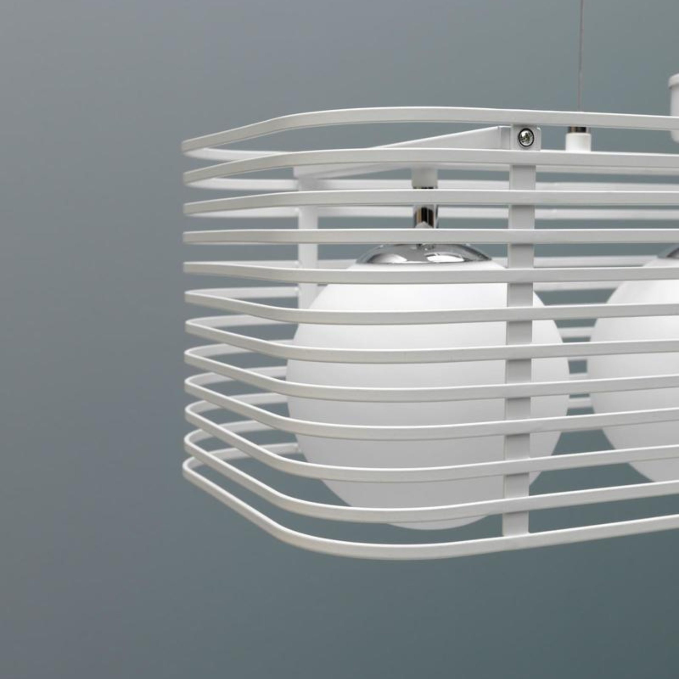 Lampada a sospensione in metallo "Cage" 3 lampadine cavo regolabile