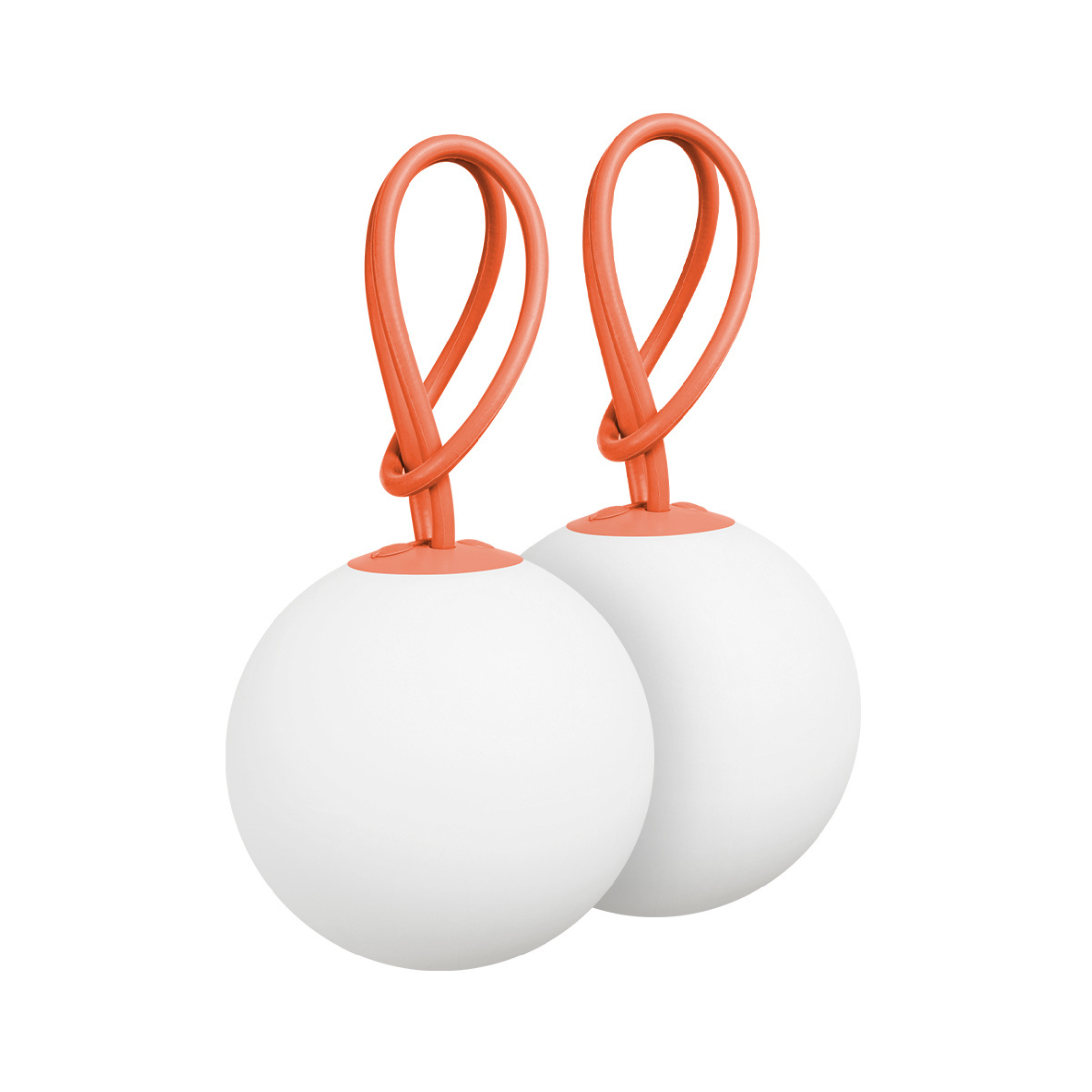 Lot de 2 lampes LED suspendues à piles "Bolleke" en PEHD avec crochet en caoutchouc 20x20 cm